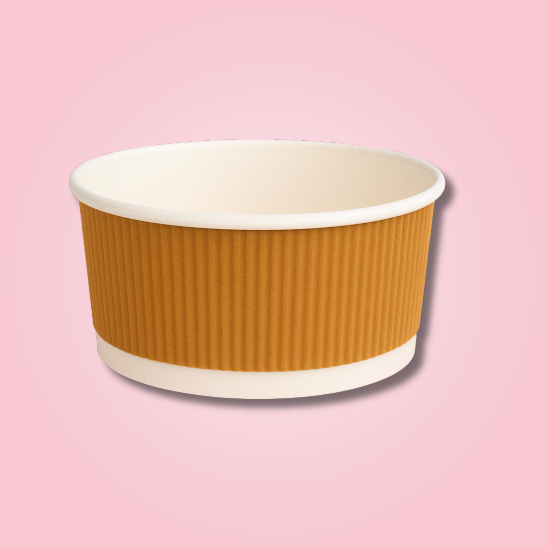 WHITE PAPER RIPPLED CONTAINER 1000ML WITH RIPPLED LID