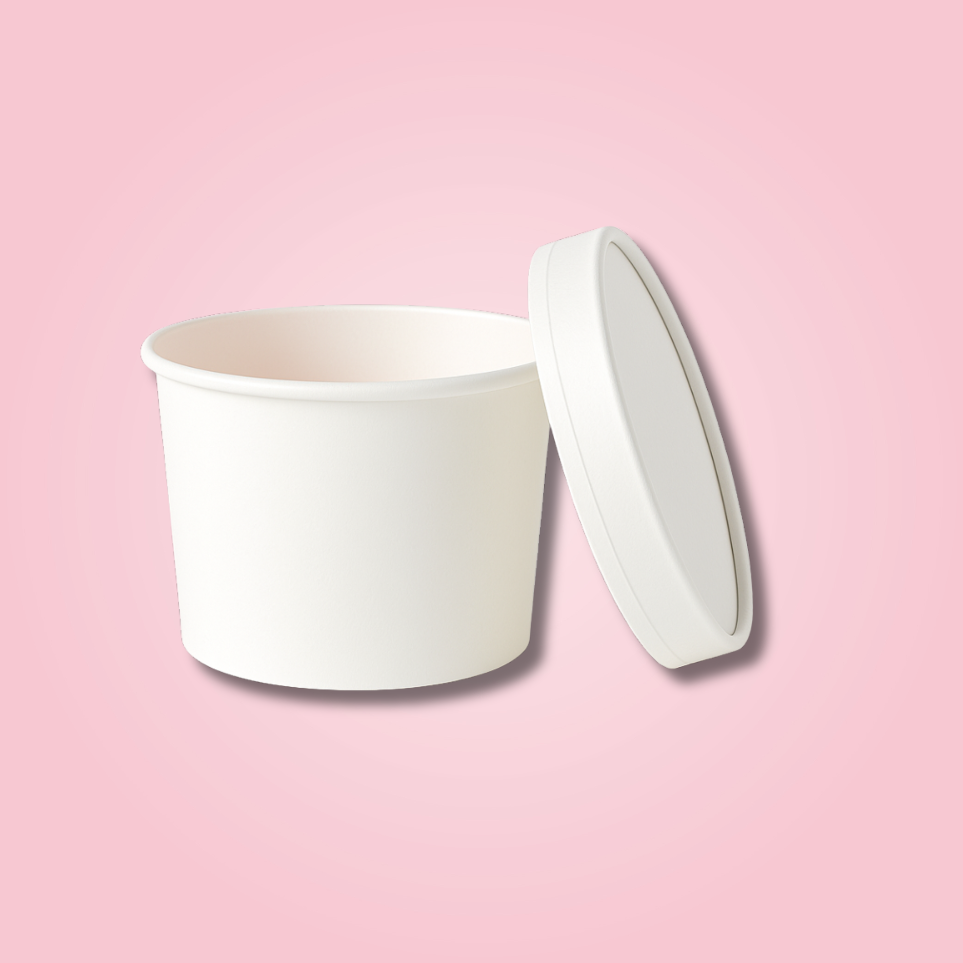 WHITE PAPER CURRY CONTAINER WITH PAPER LID 500 ML