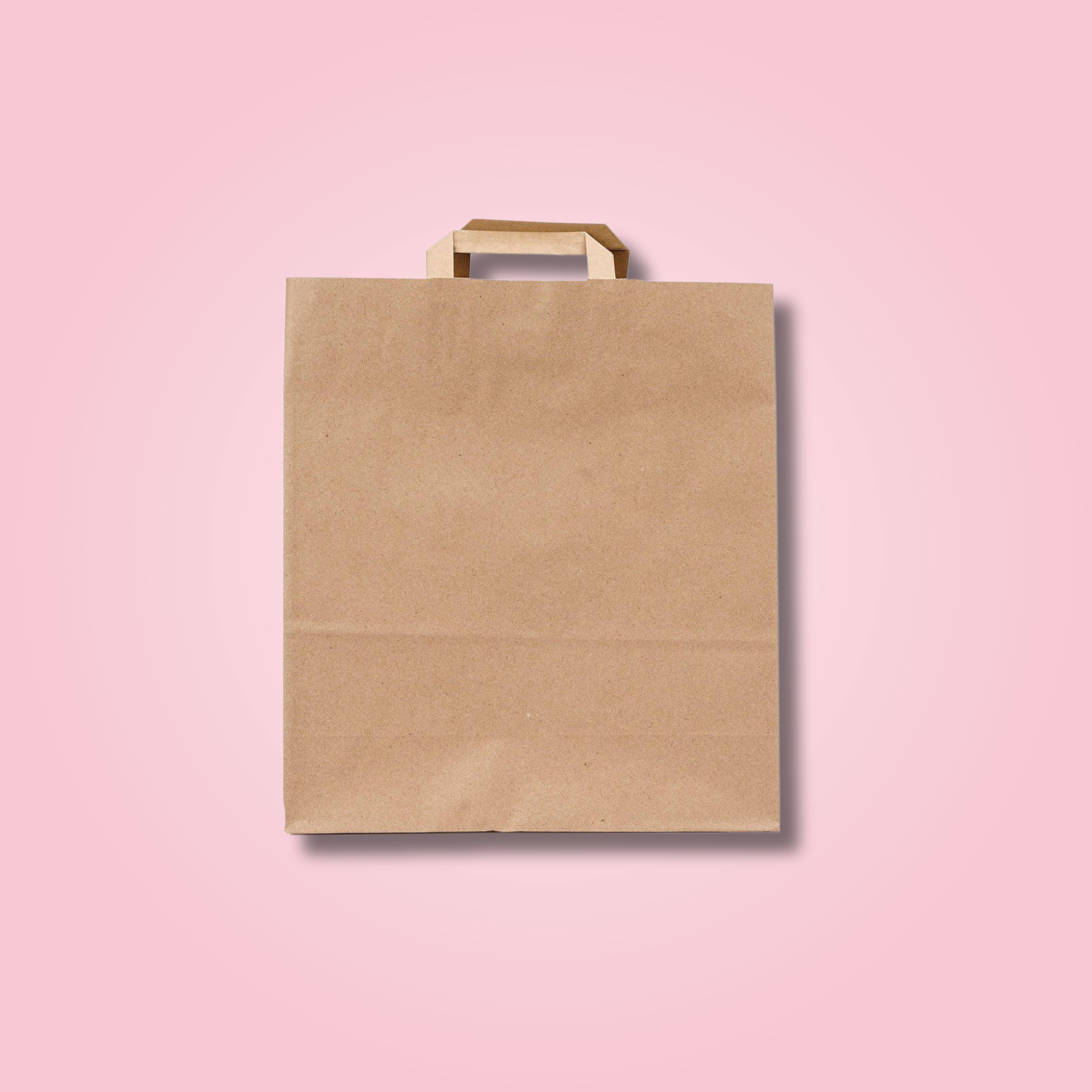 BROWN FLAT HANDLE BAG 18X12X20 CM
