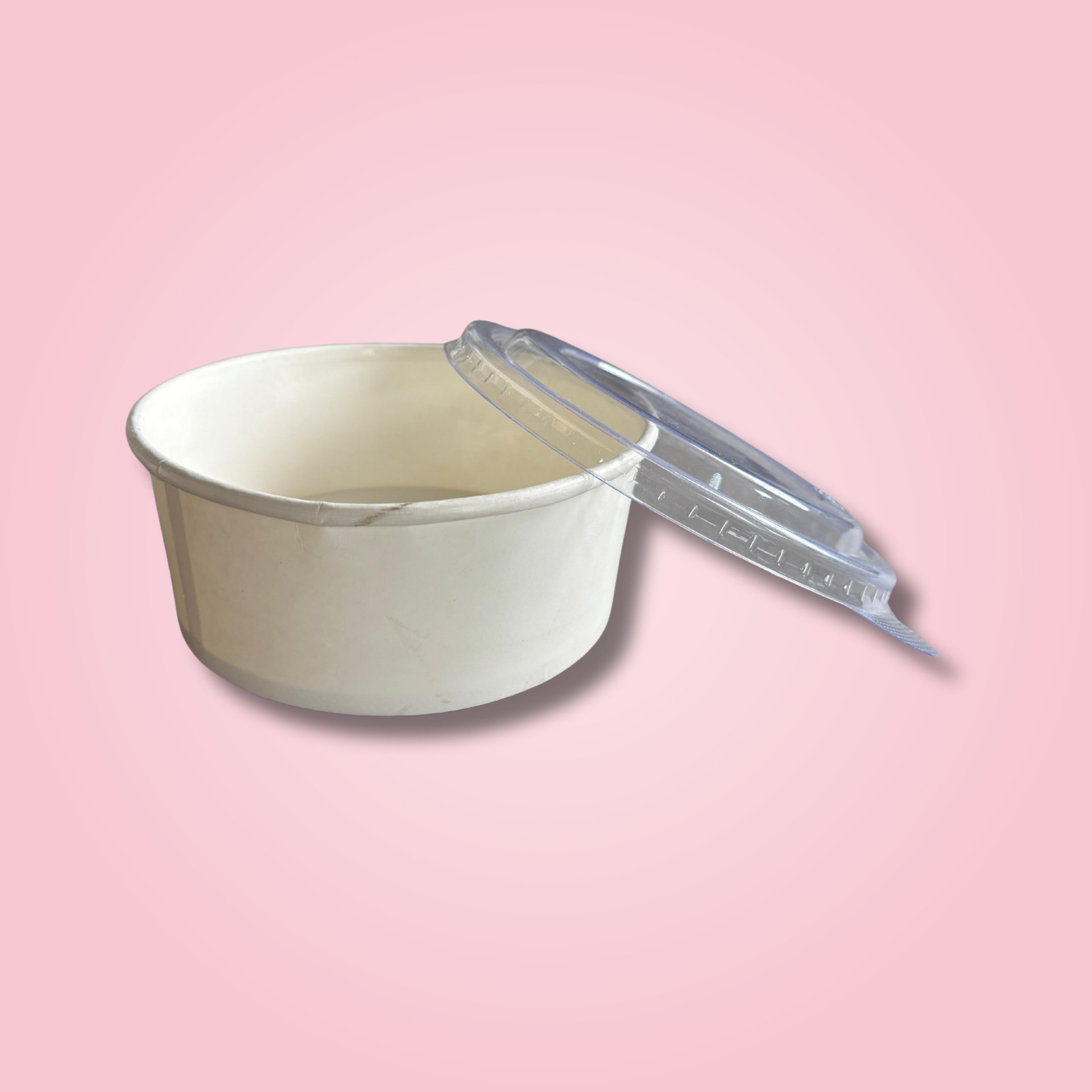 WHITE SALAD CONTAINER WITH TRANSPARENT LID 1000 ML