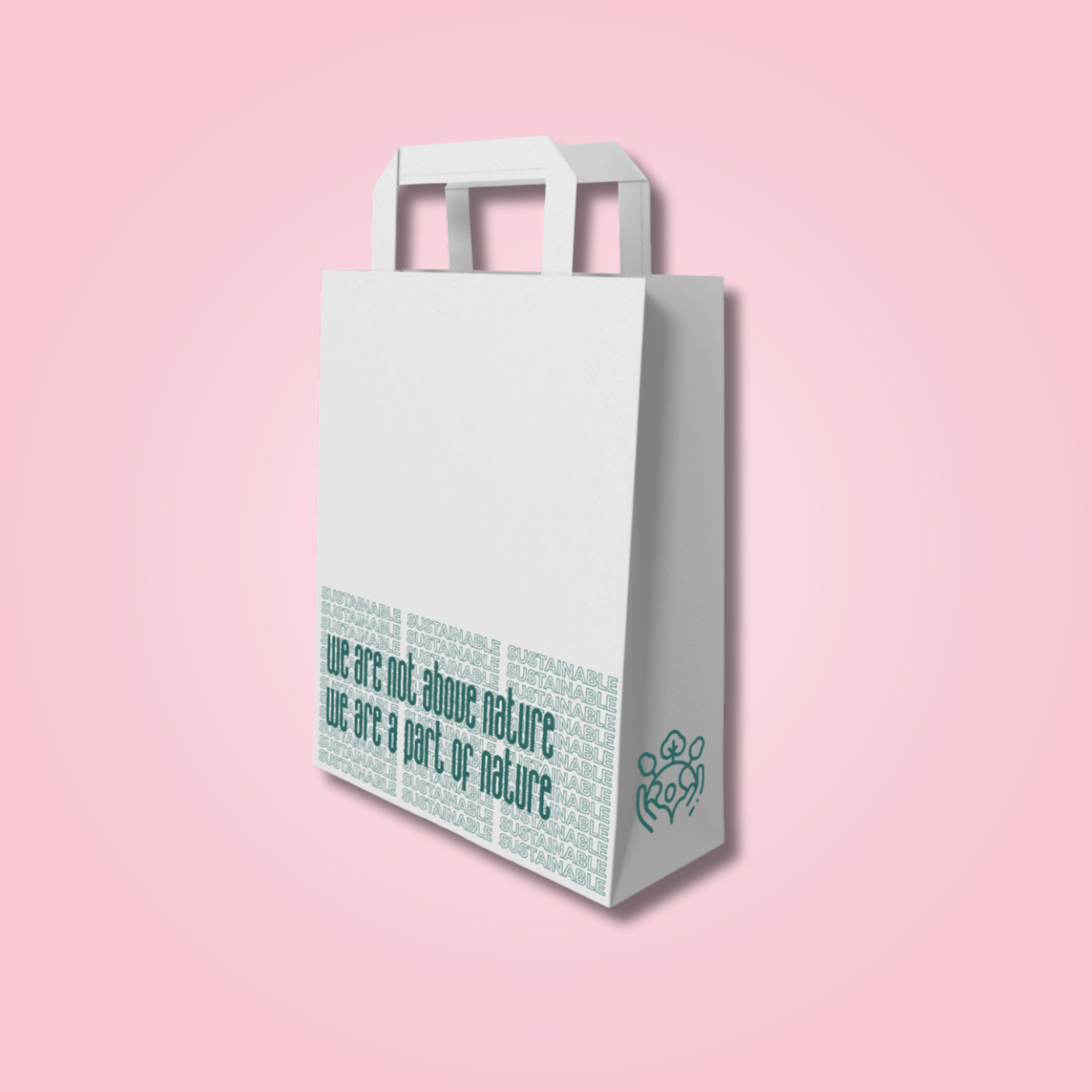 NATURE MEDIUM WHITE BAG 24X12.5X36 CM