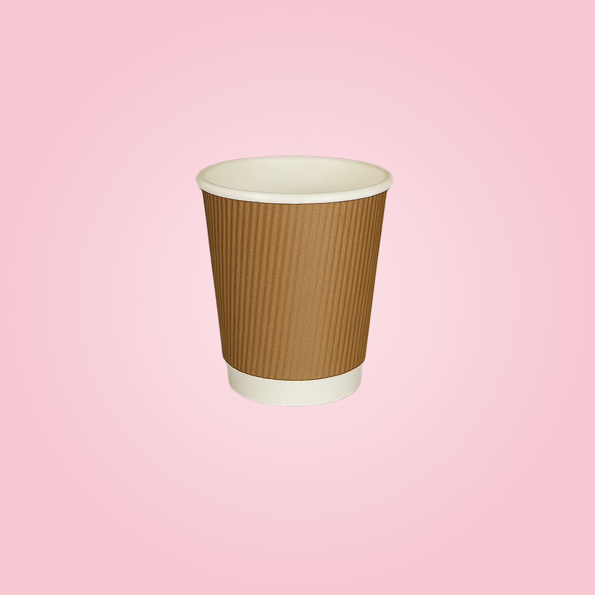 BROWN RIPPLED PAPER CUPS 180 ML