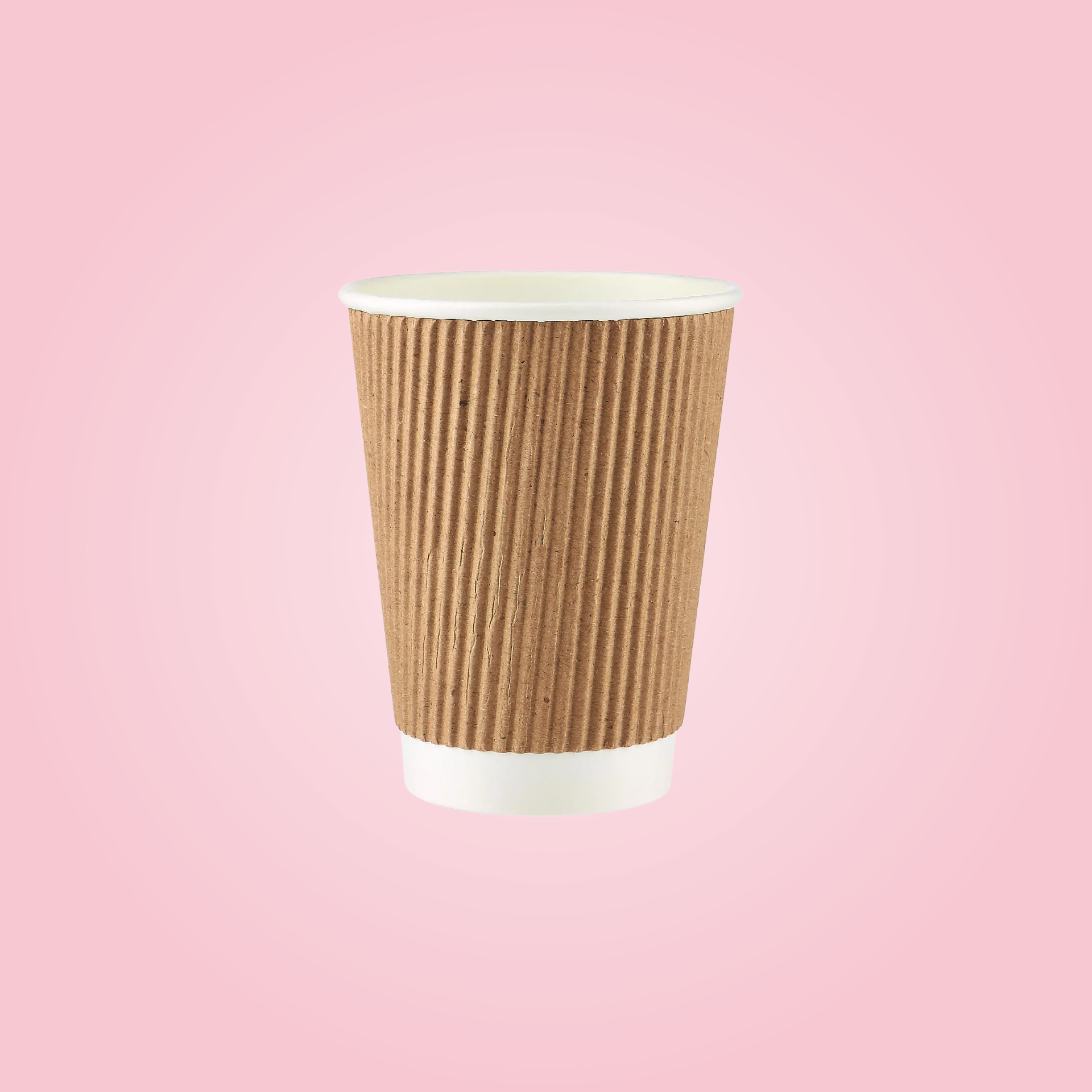 BROWN RIPPLED PAPER CUPS 180 ML