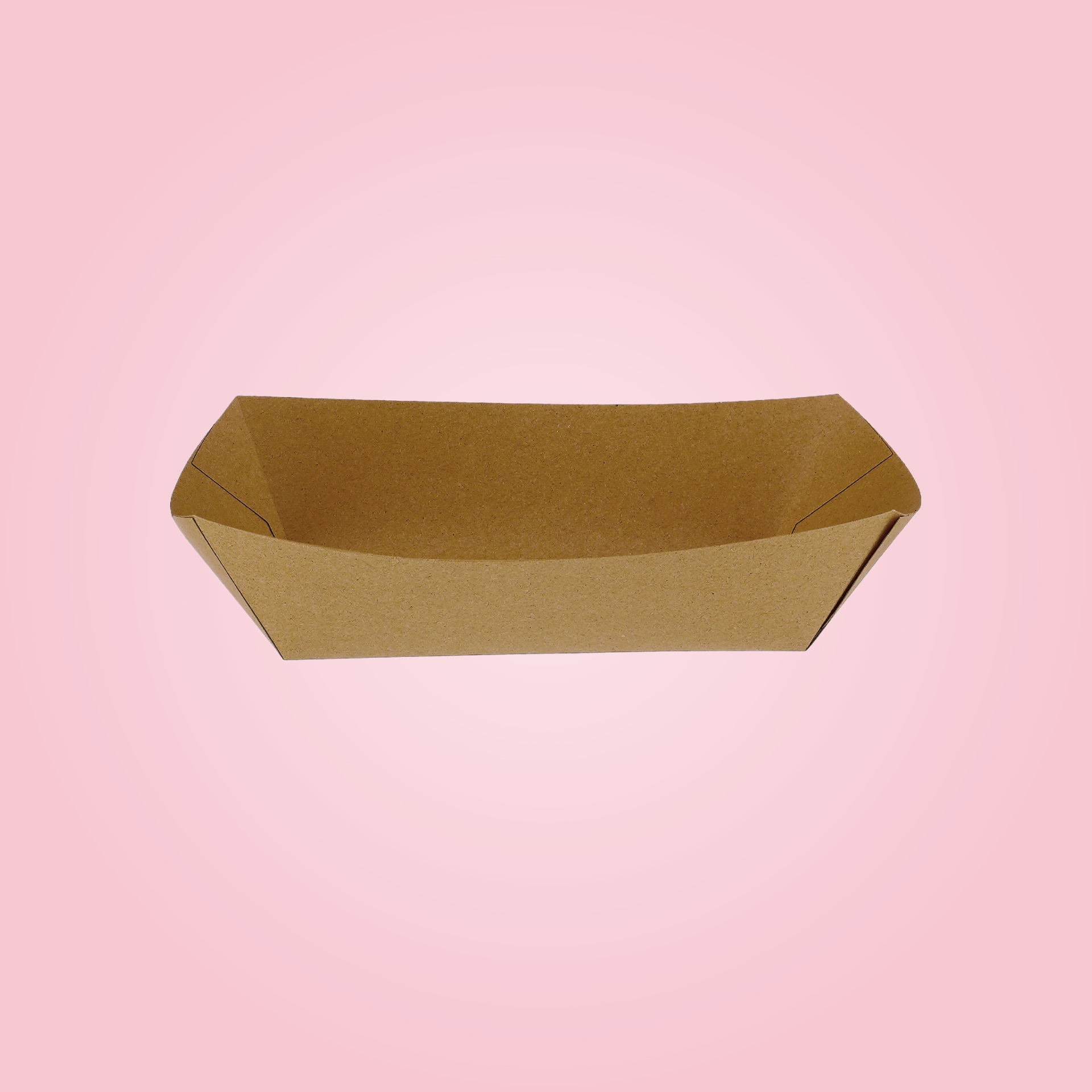 KRAFT BROWN BOAT TRAY 4 INCH