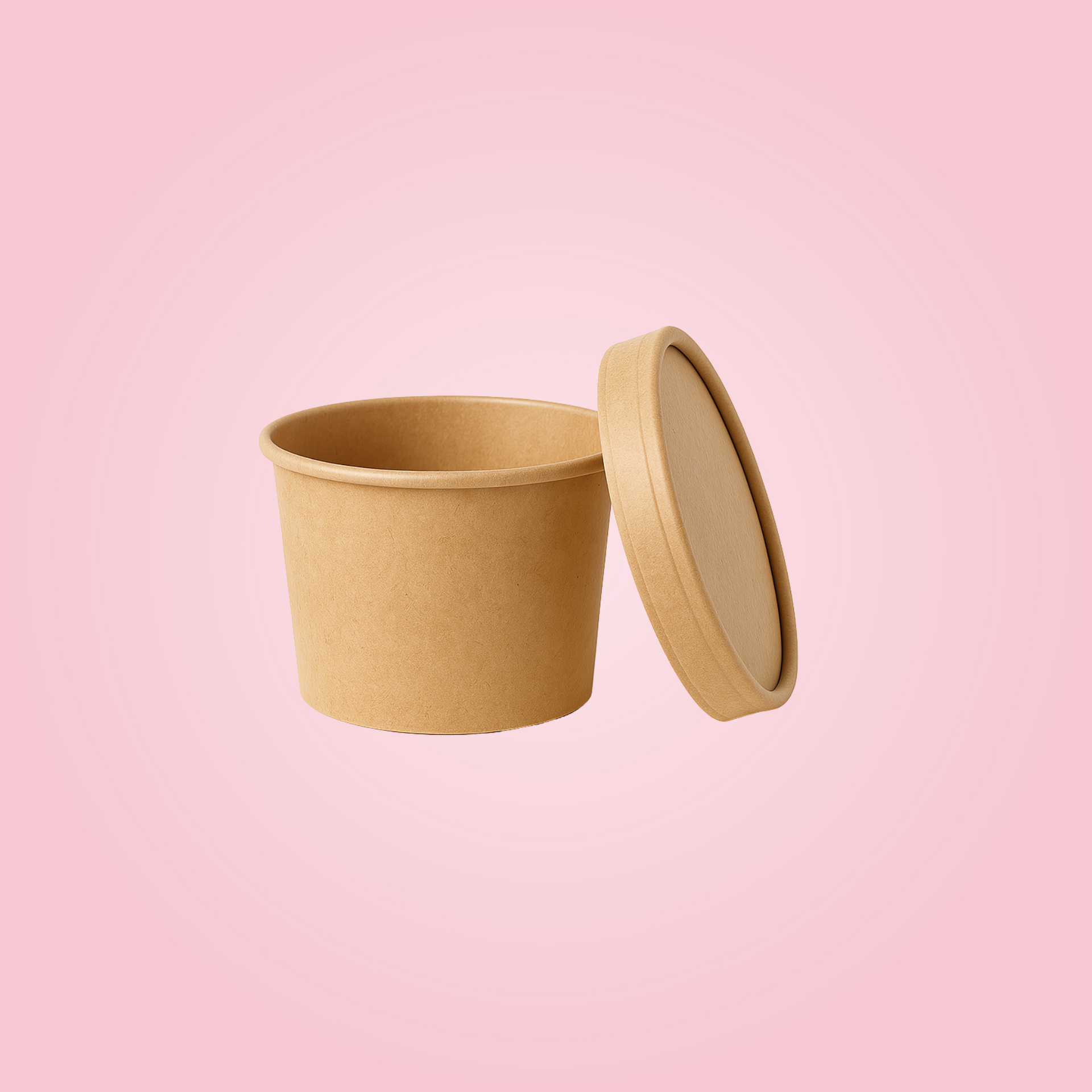 KRAFT PAPER CURRY CONTAINER WITH PAPER LID 250 ML
