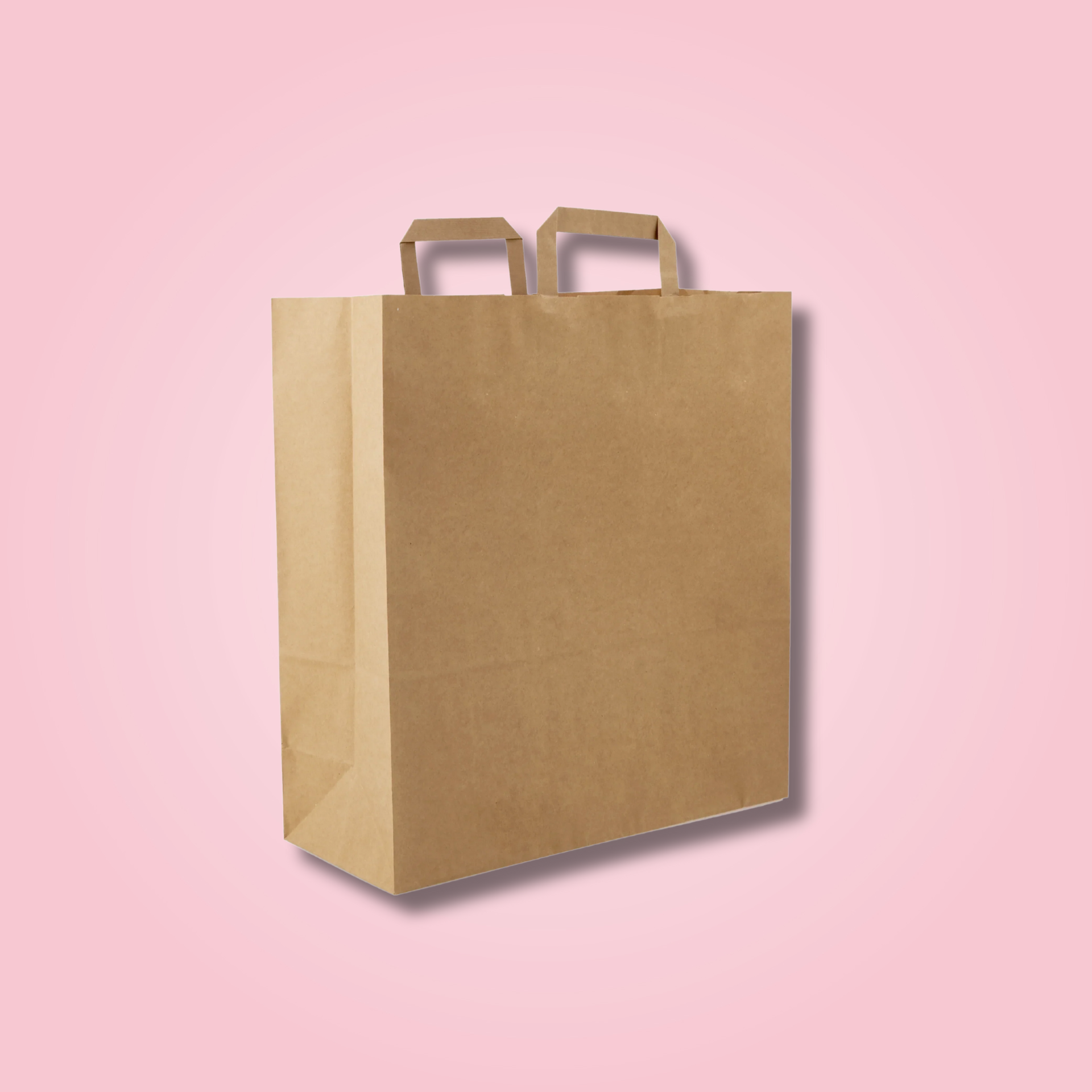 BROWN FLAT HANDLE BAG 24X14X25 CM