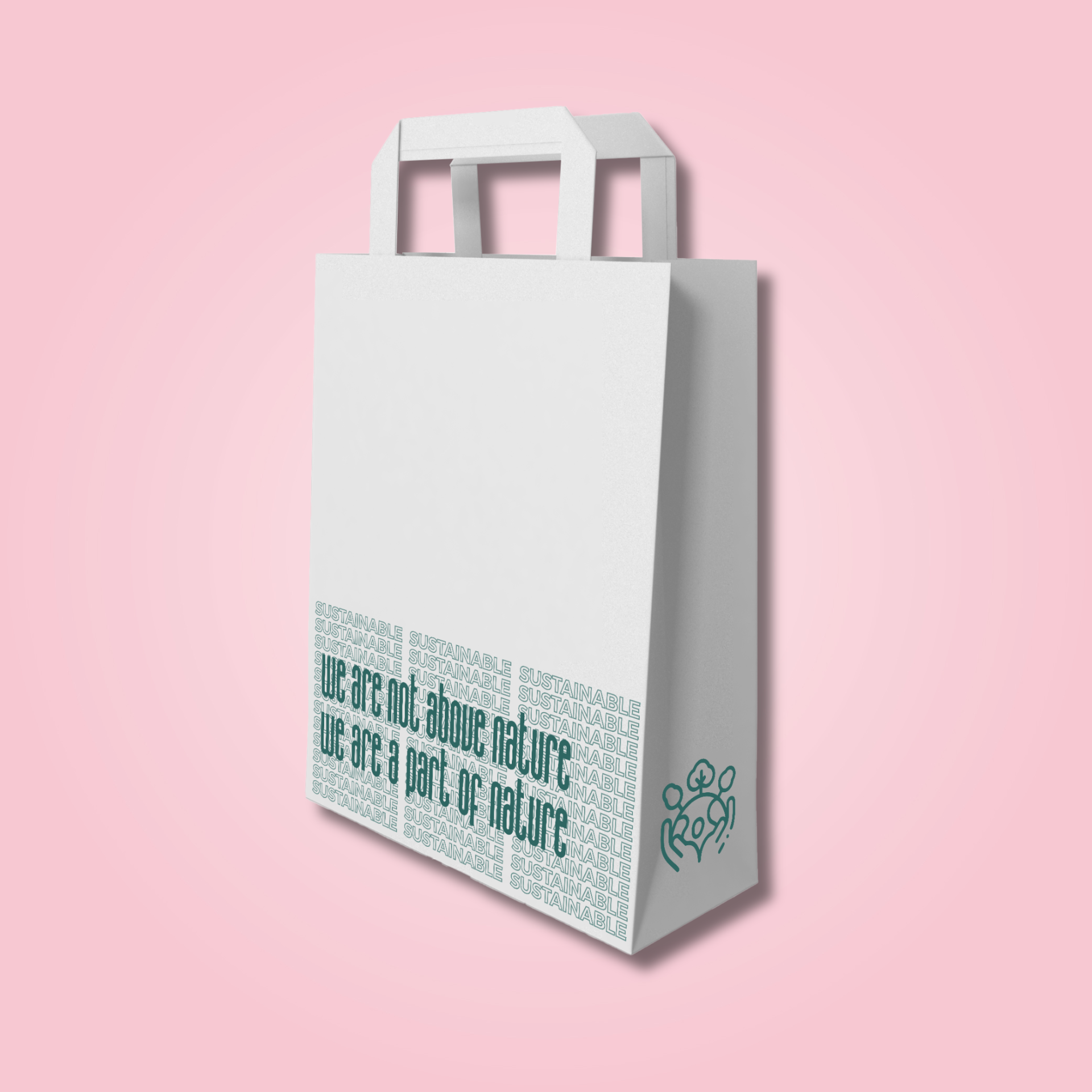 NATURE MEDIUM WHITE BAG 24X12.5X36 CM