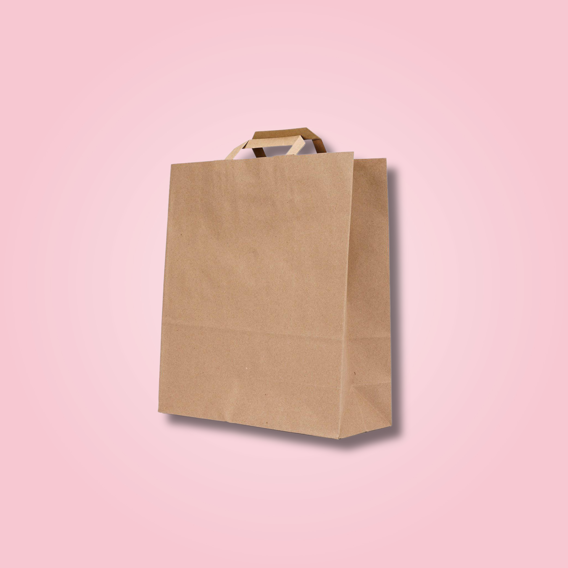 BROWN FLAT HANDLE BAG 24X14X25 CM