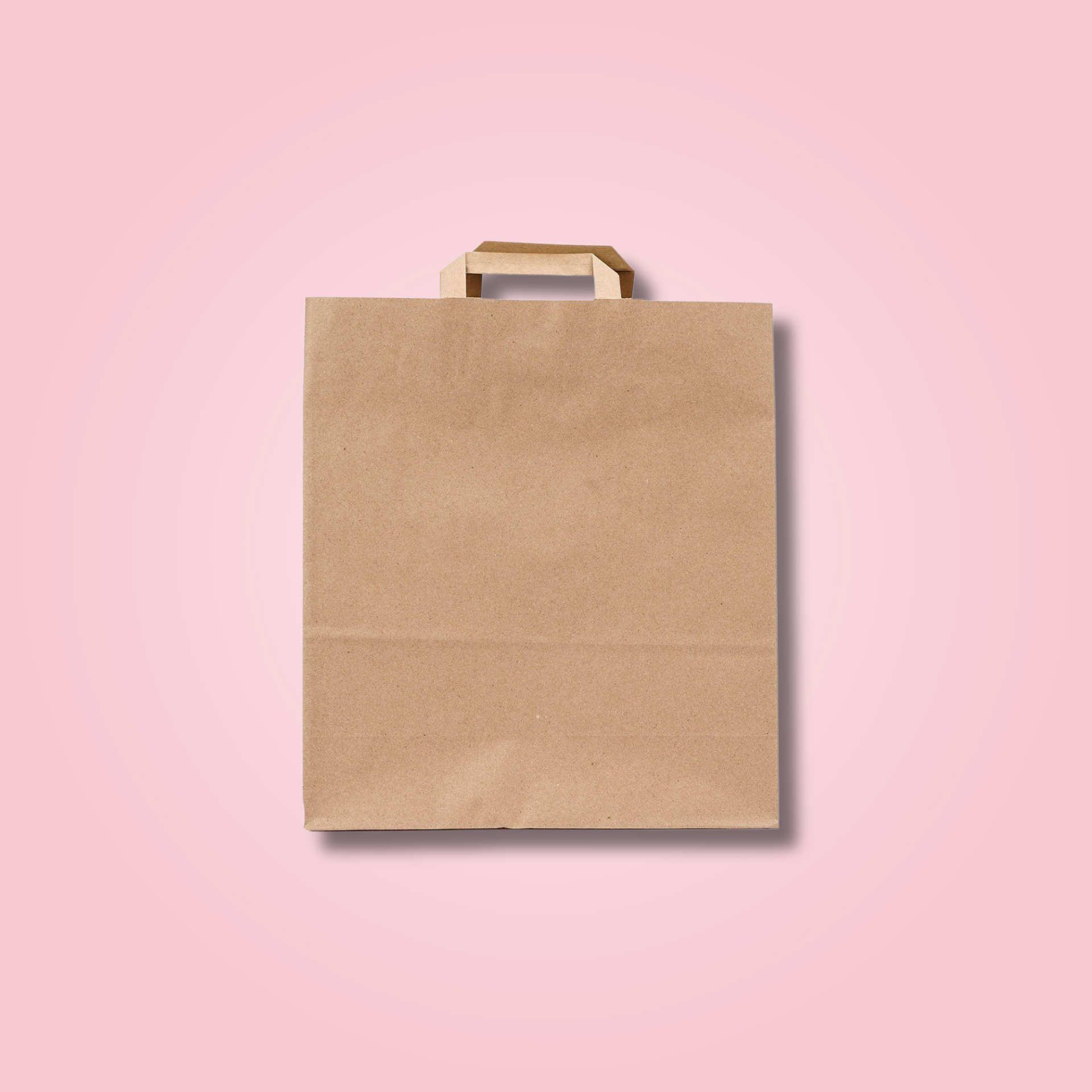 BROWN FLAT HANDLE BAG 24X14X25 CM