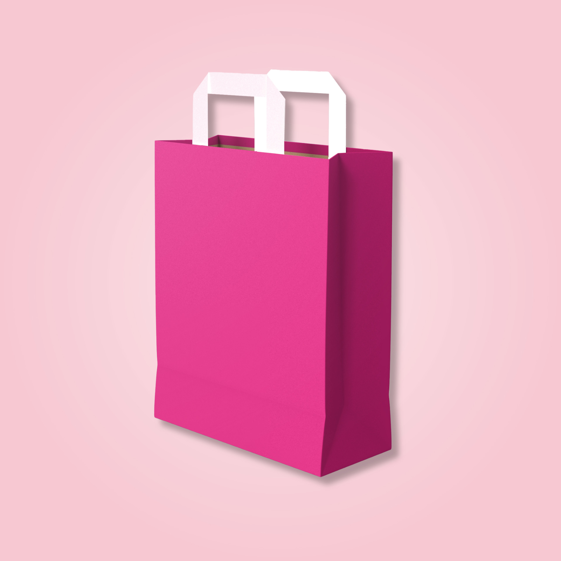 RETAIL PINK PAPER BAG 24X12.5X36 CM