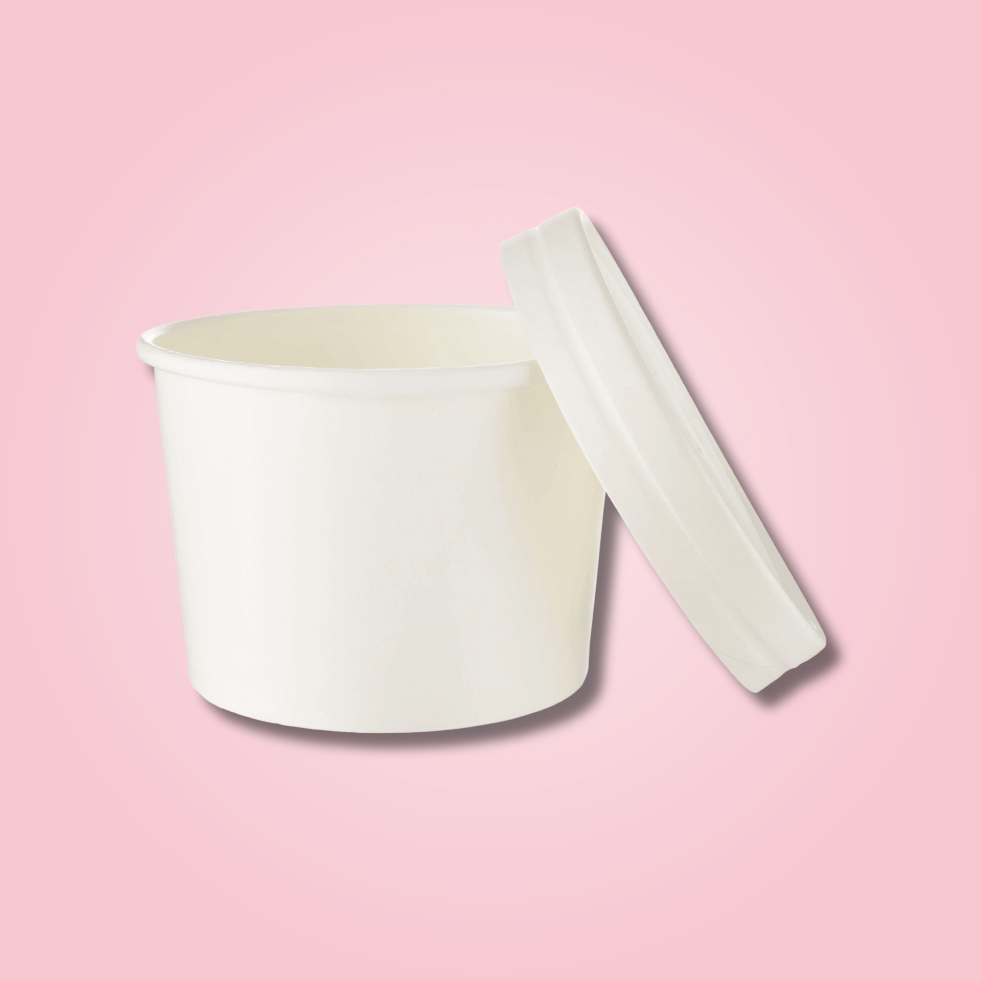WHITE PAPER CURRY CONTAINER WITH PAPER LID 500 ML