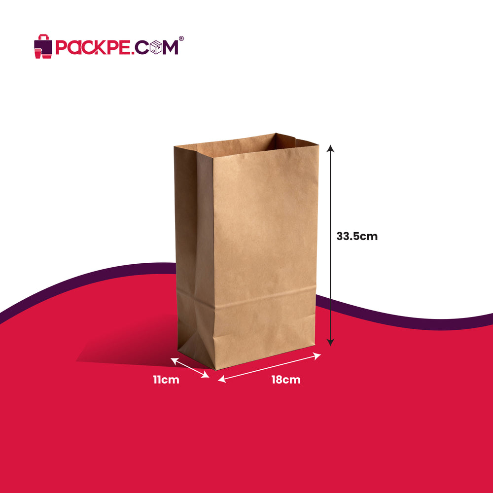 Brown Square Bottom Bag 12 Brown 18x11x33.5 cm – view 2
