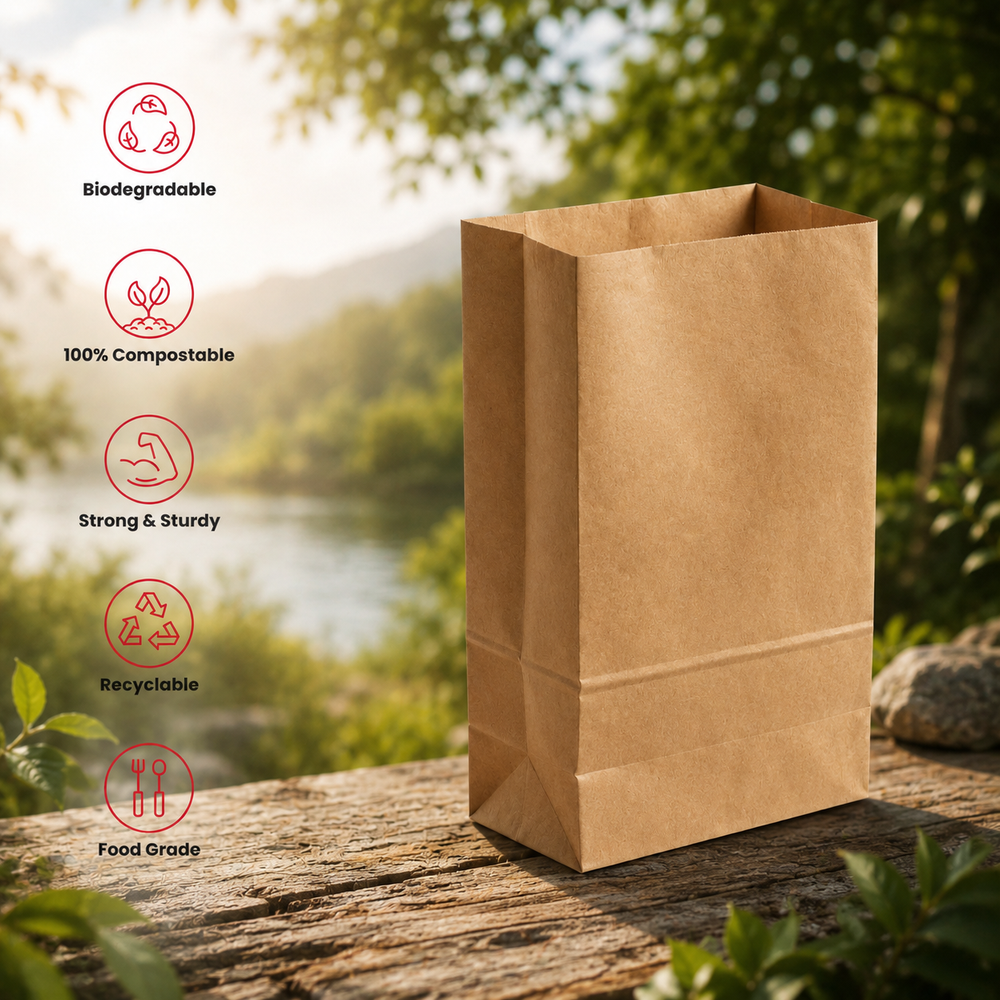 Brown Square Bottom Bag C Brown 21x12x31 cm – view 5