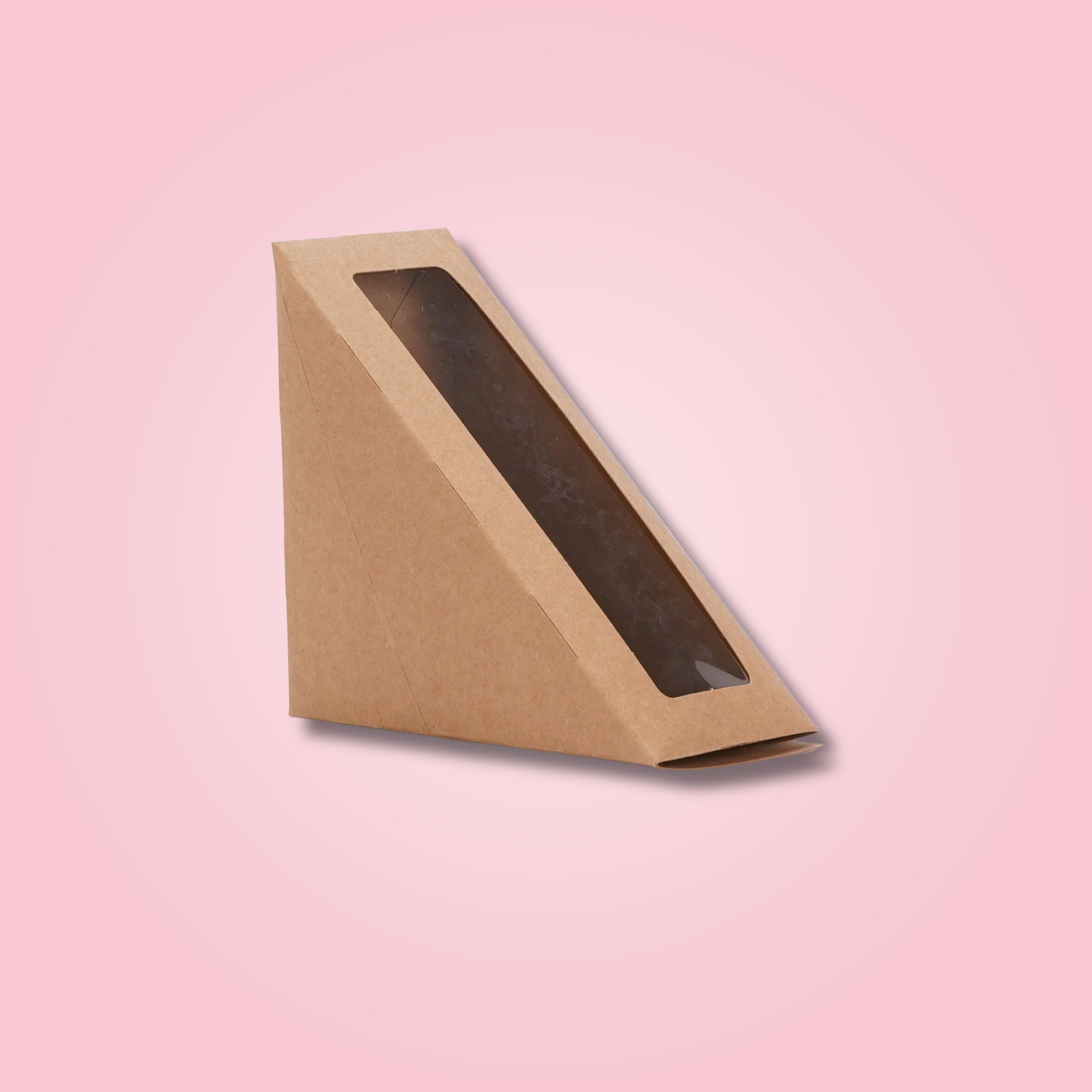 KRAFT SANDWICH WEDGE BOX WITH WINDOW
