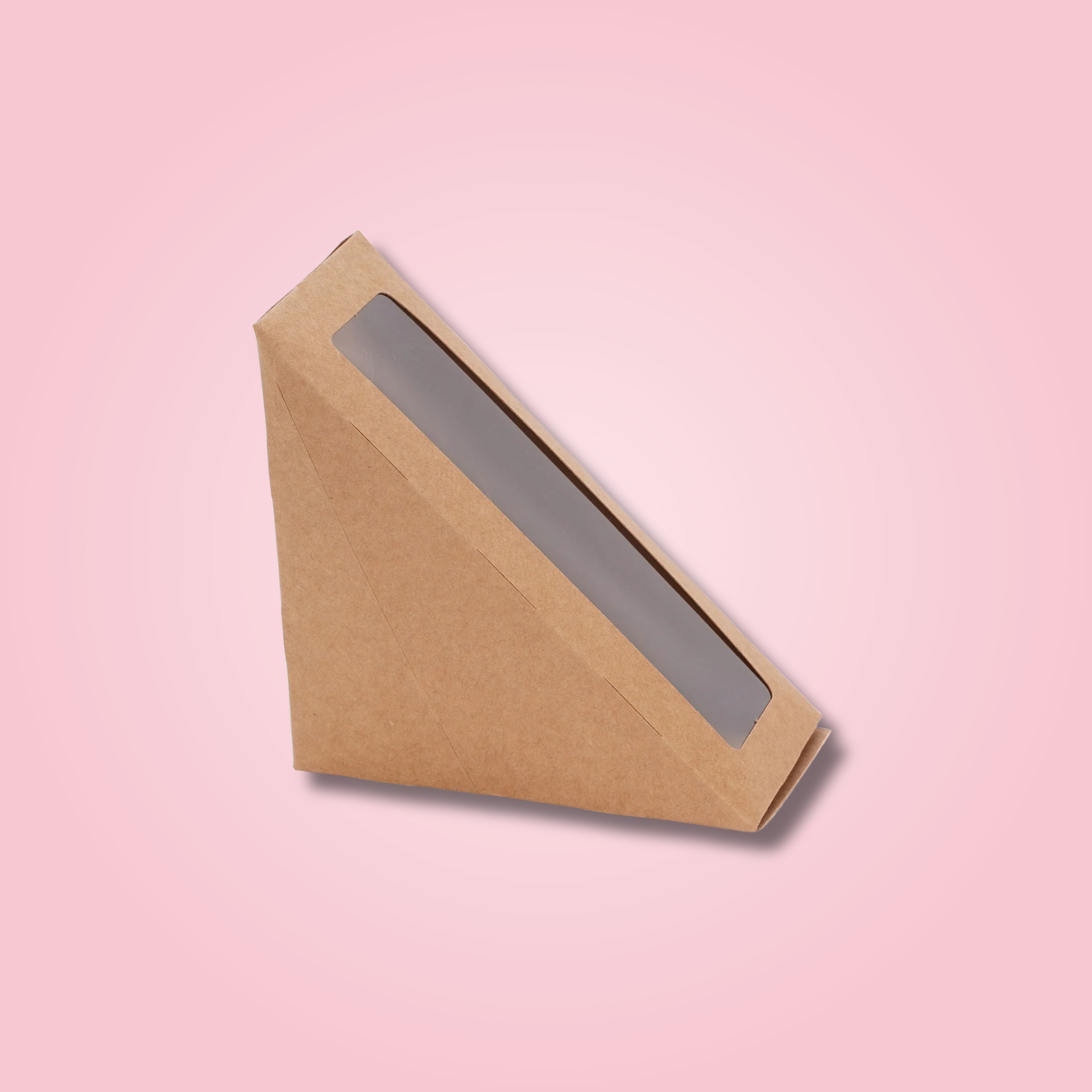 KRAFT SANDWICH WEDGE BOX WITH WINDOW