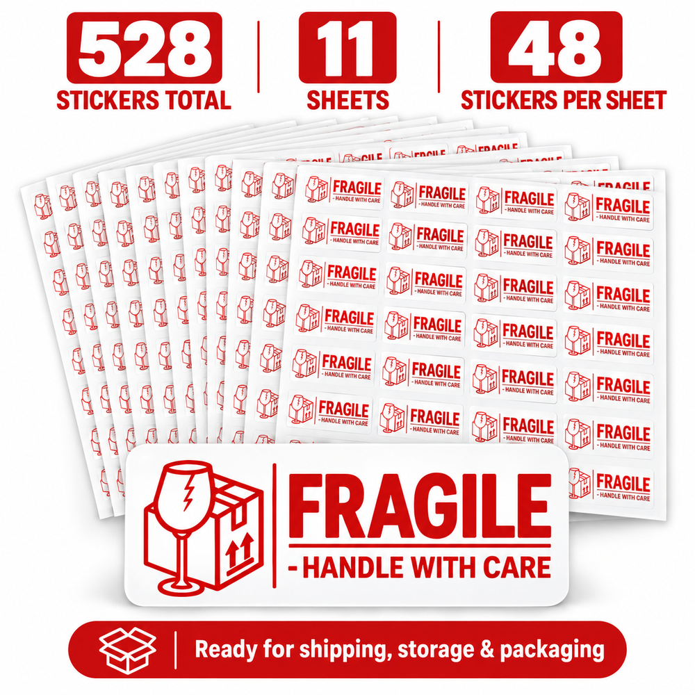 Fragile stickers self-adhesive backing