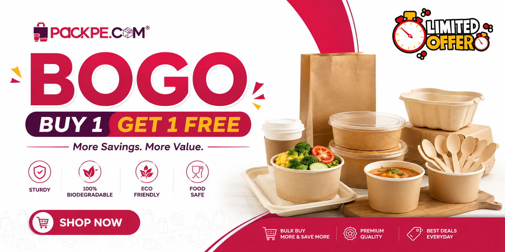 BOGO Offers on Food Packaging | Buy 1 Get 1 Free | Packpe