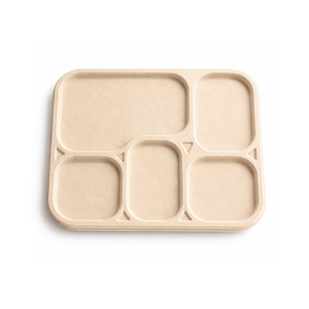 Arrowpack Brown 5 CP Meal Tray Lid – Pack of 500