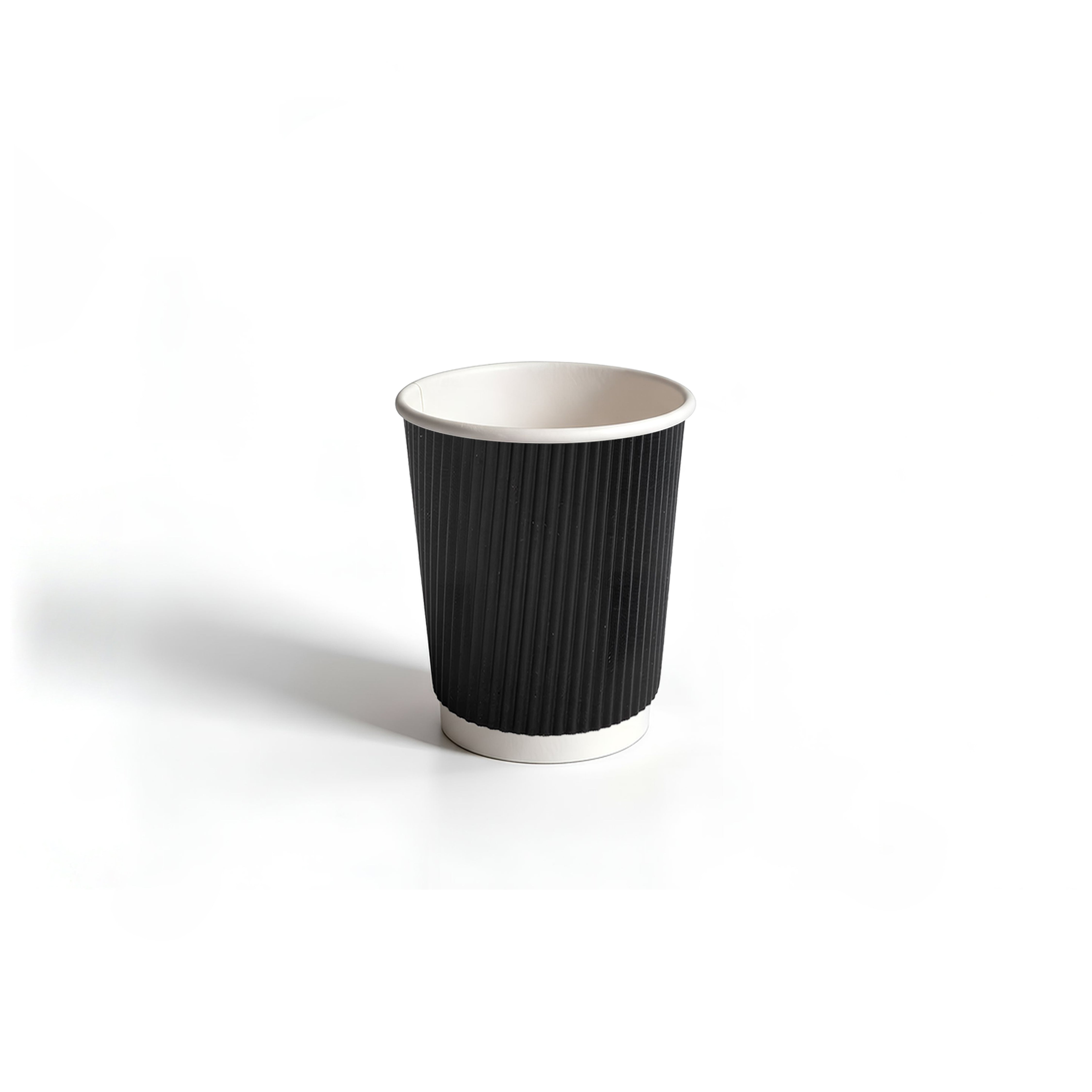 Arrowpack Black Rippled Paper Cups 130 ml – Pack of 1000