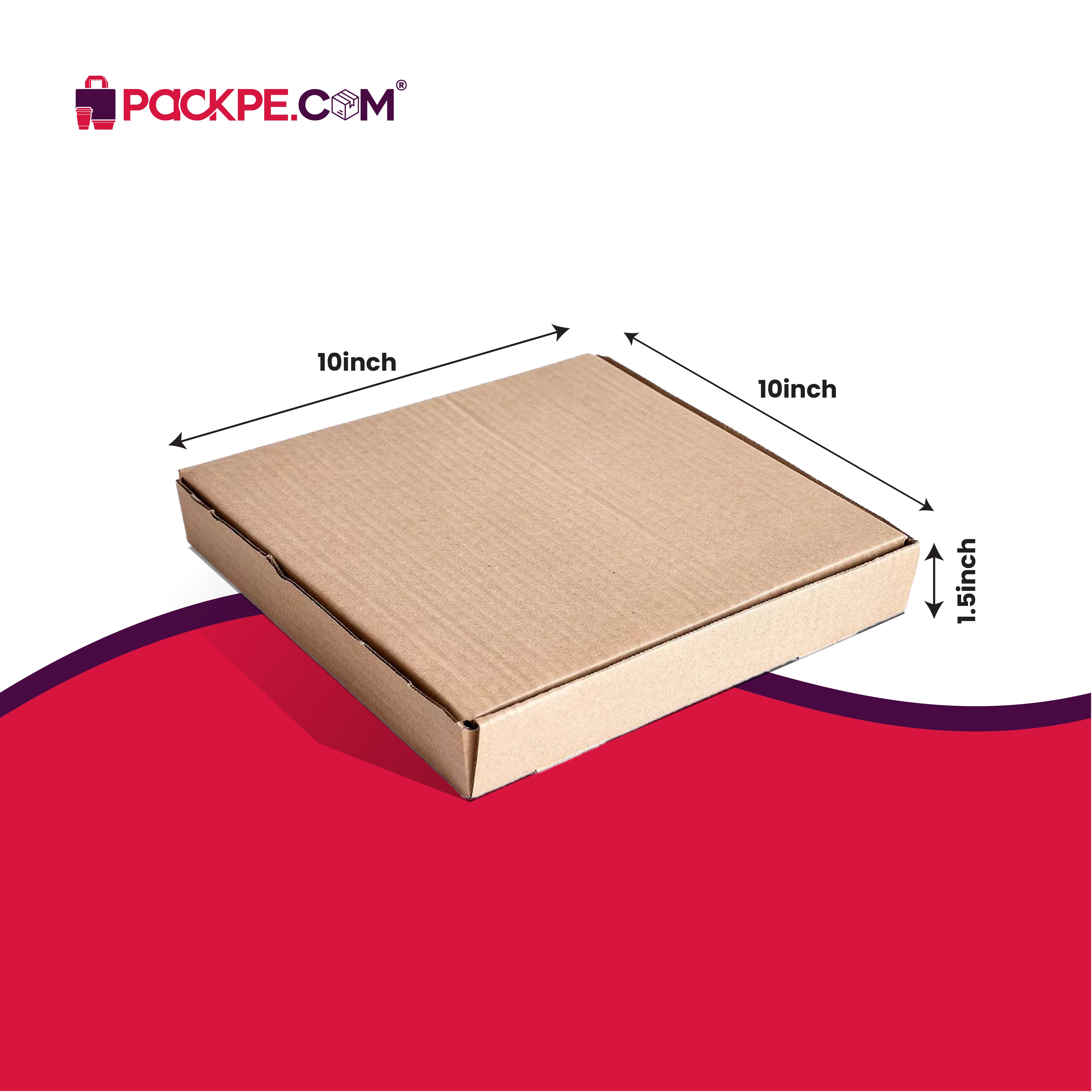 Arrowpack Brown Pizza Box 10 Inch – Pack of 500