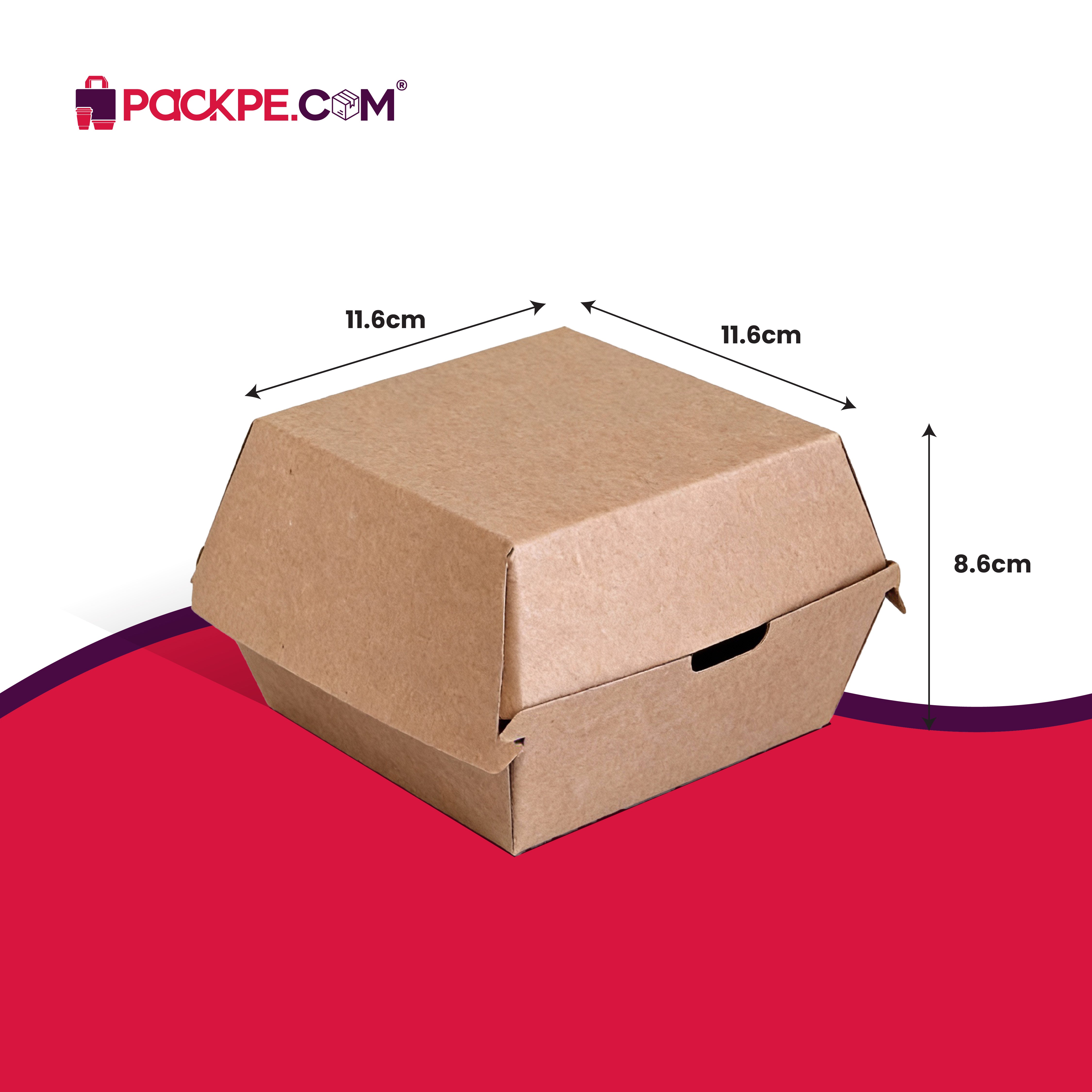 Arrowpack Kraft Burger Clam XL – Pack of 400