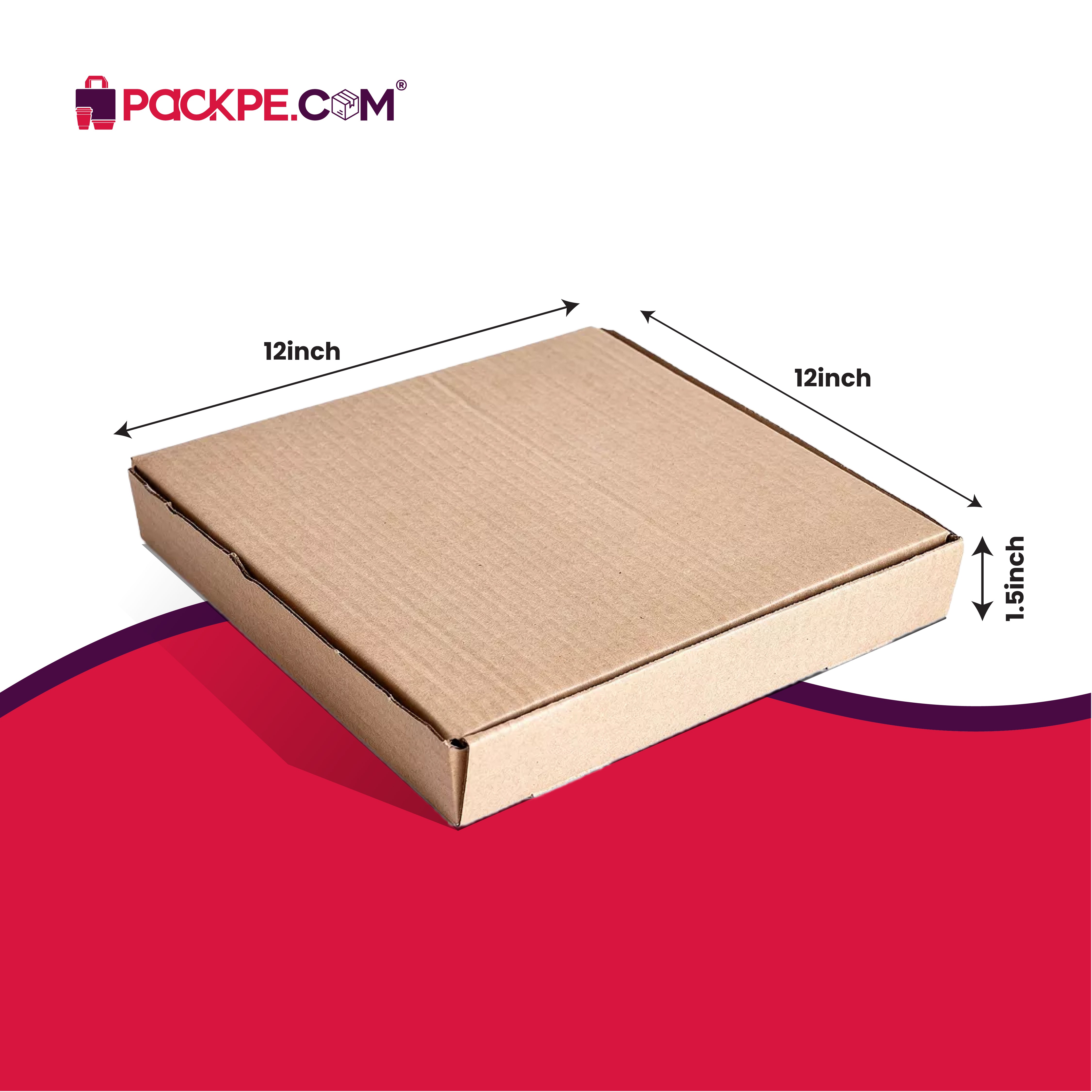 Arrowpack Brown Pizza Box 12 Inch – Pack of 500