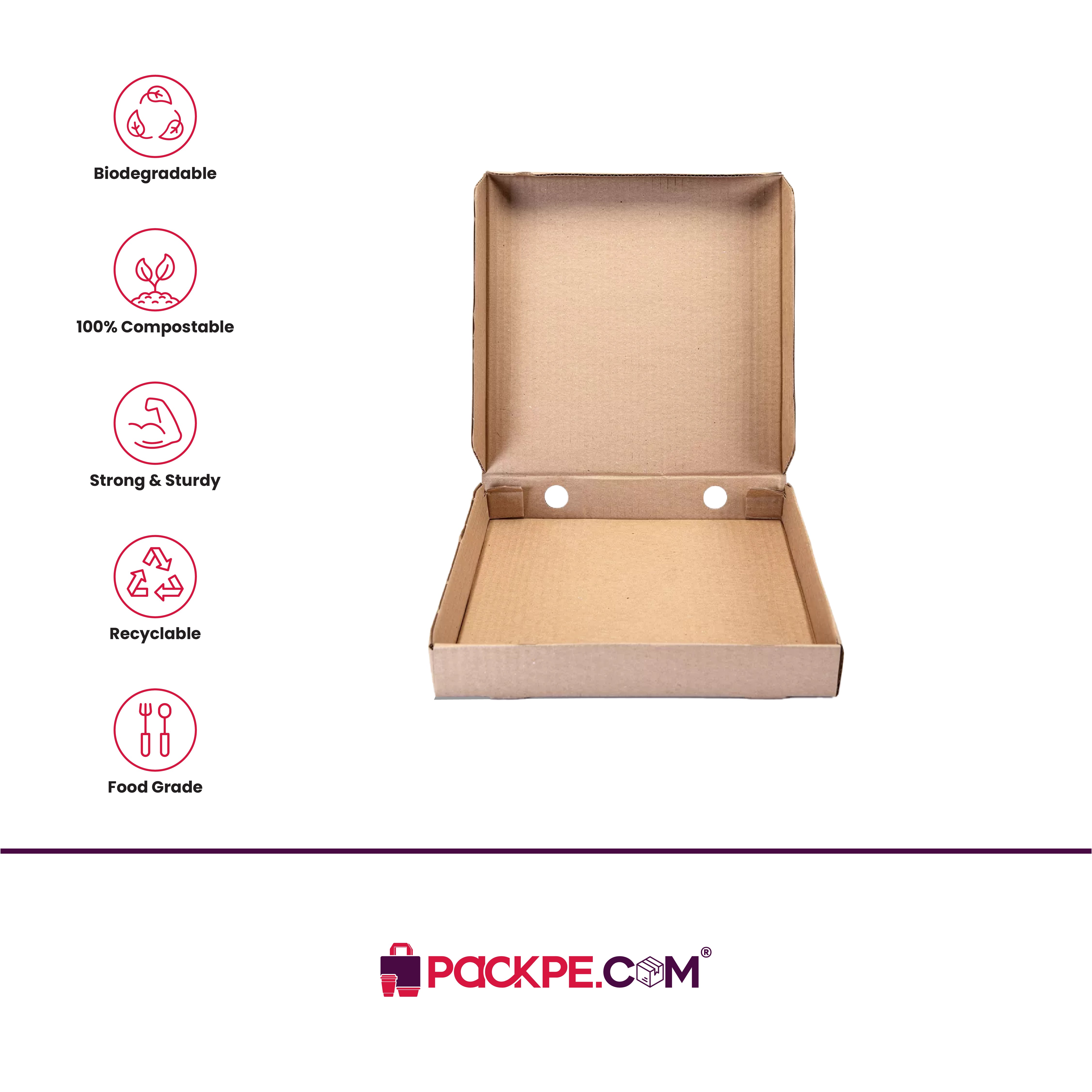 Arrowpack Brown Pizza Box 10 Inch – Pack of 500