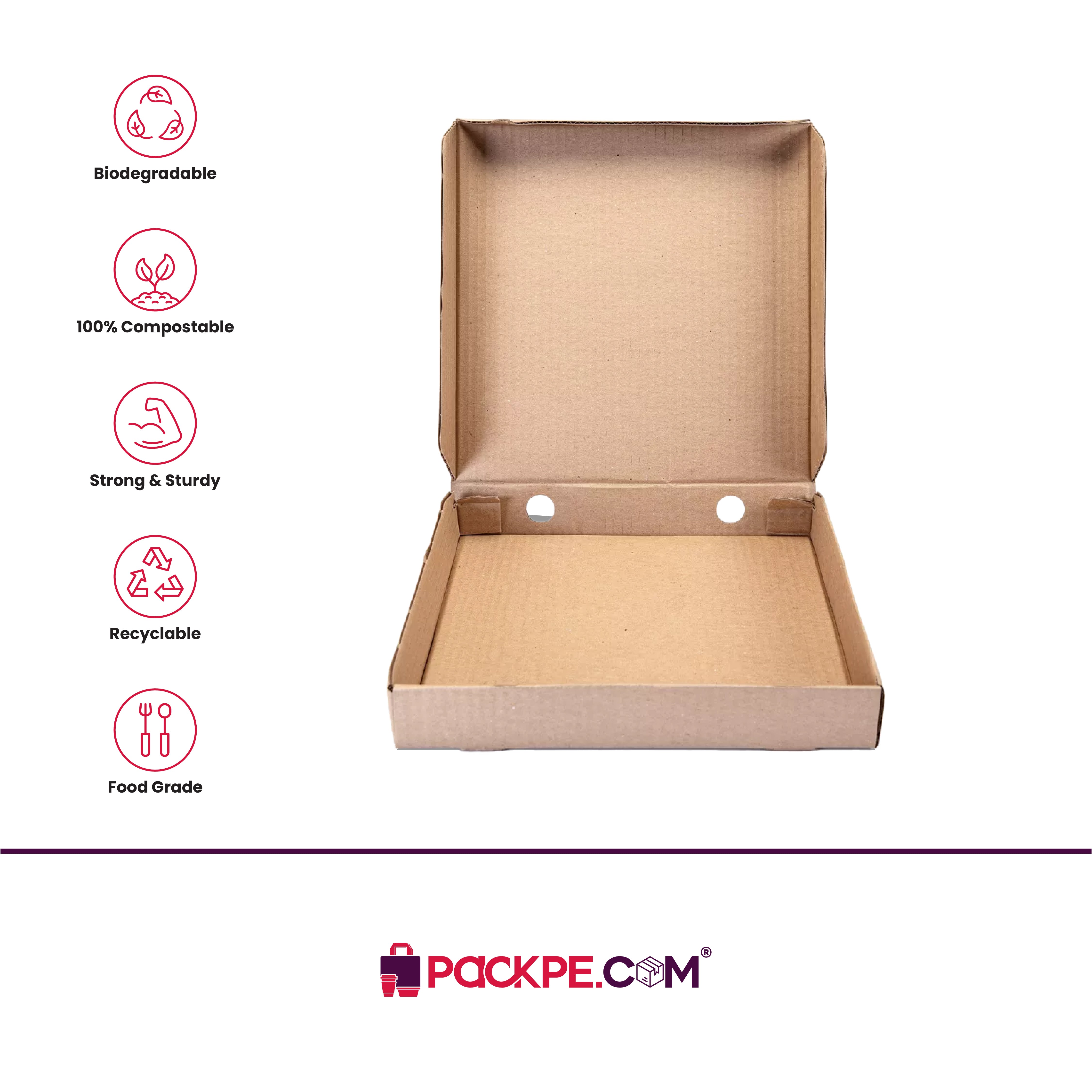 Arrowpack Brown Pizza Box 12 Inch – Pack of 500
