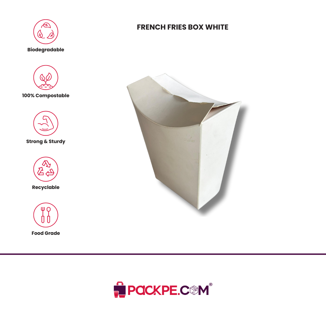 Arrowpack French Fries Box White – Pack of 1000