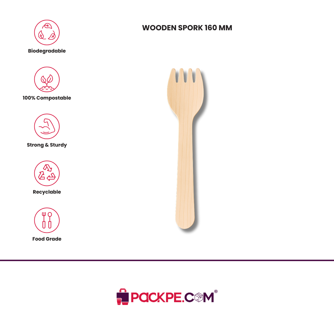 Arrowpack Wooden Spork – Pack of 10000