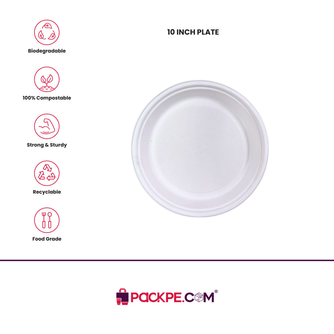 Arrowpack 10 Inch Plate – Pack of 1000 - Packpe.Com