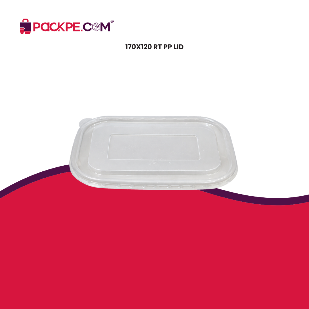 Arrowpack 170x120 Rectangle PP Lid – Pack of 1000 - Packpe.Com