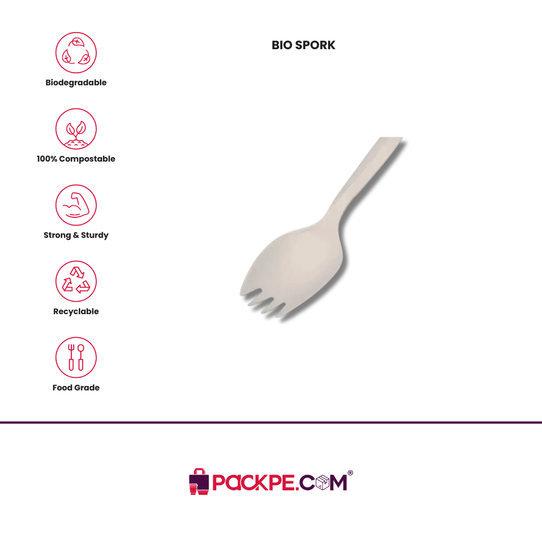 Arrowpack Bio Spork – Pack of 1000 - Packpe.Com