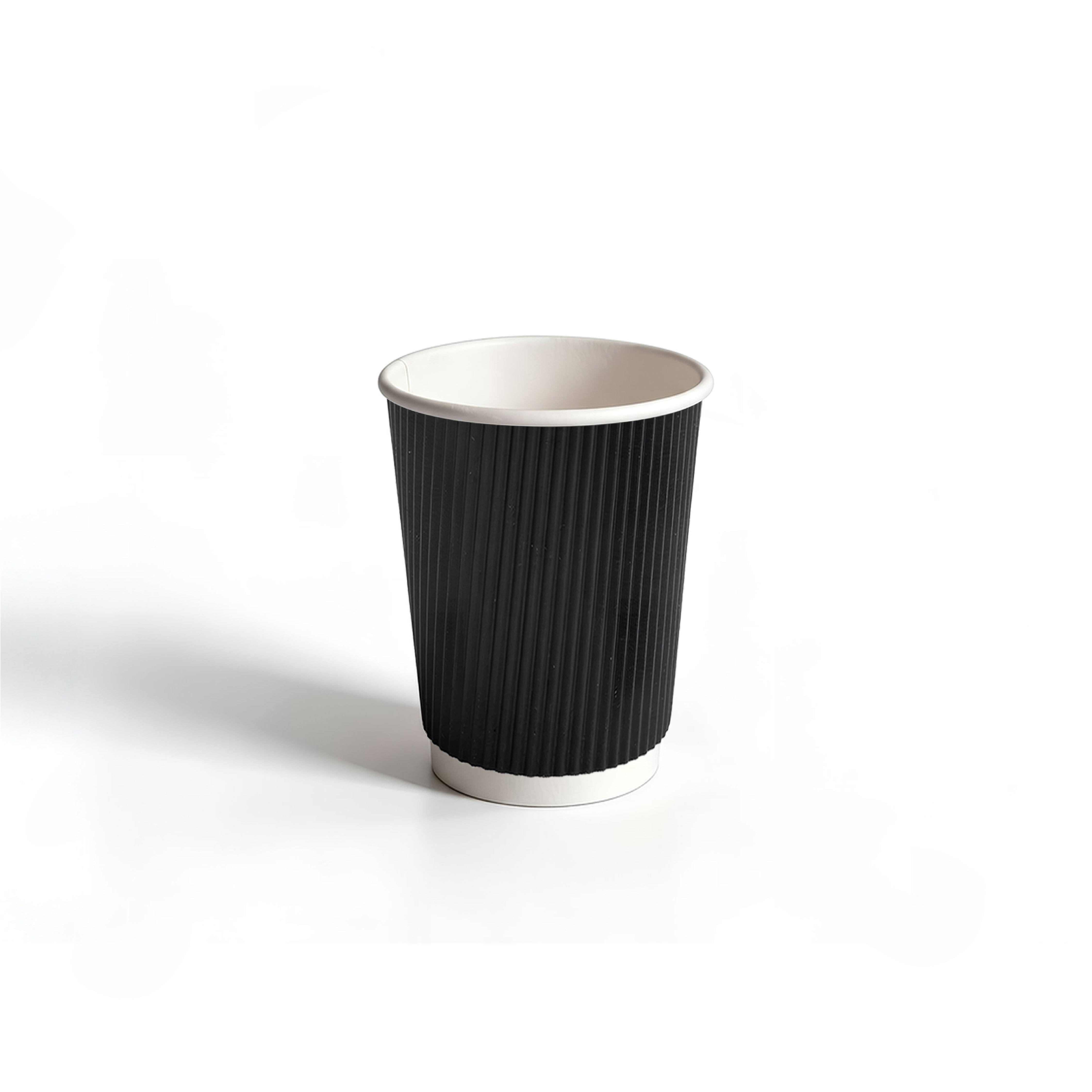 Arrowpack Black Rippled Paper Cups 180 ml – Pack of 1000 - Packpe.Com