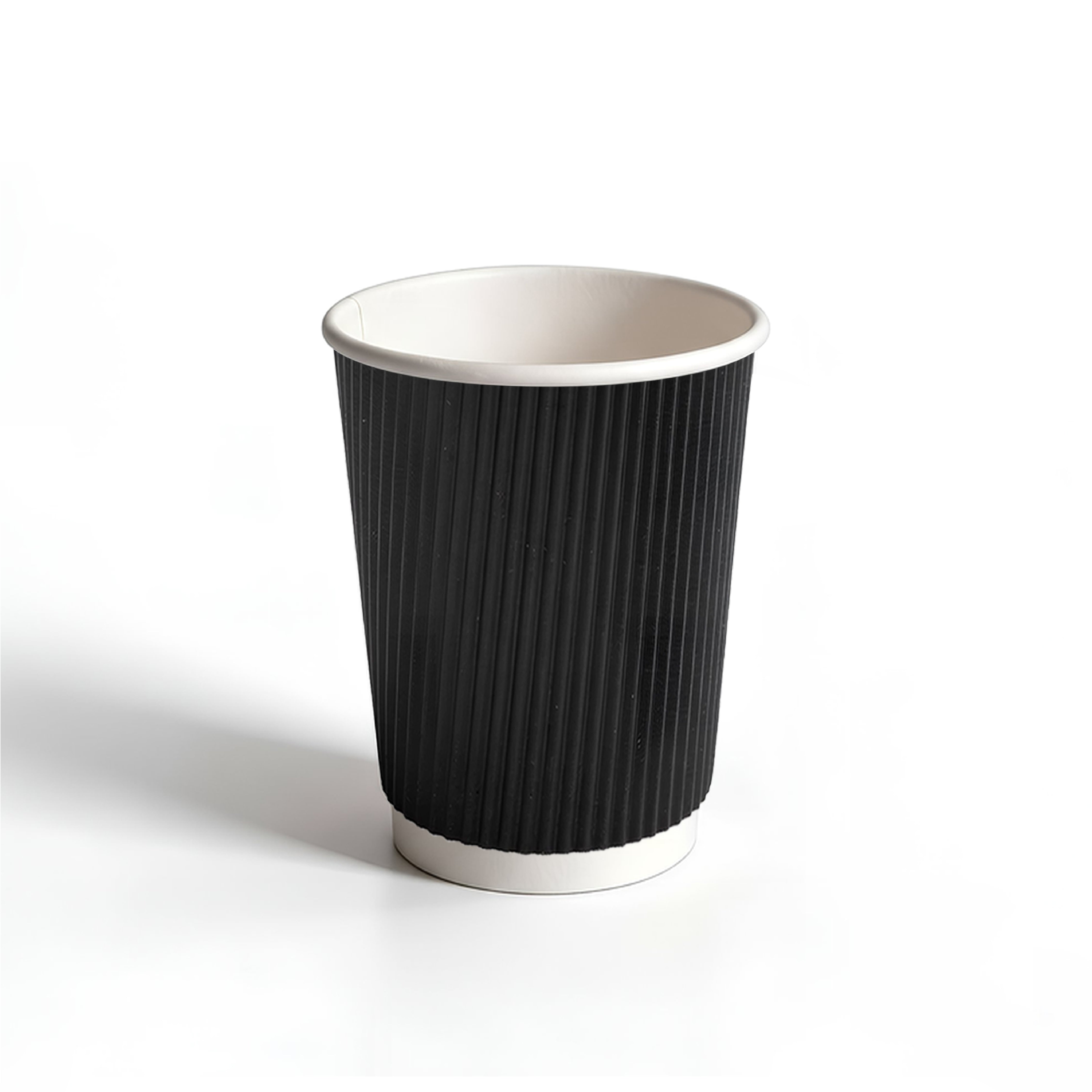 Arrowpack Black Rippled Paper Cups 360 ml – Pack of 500 - Packpe.Com