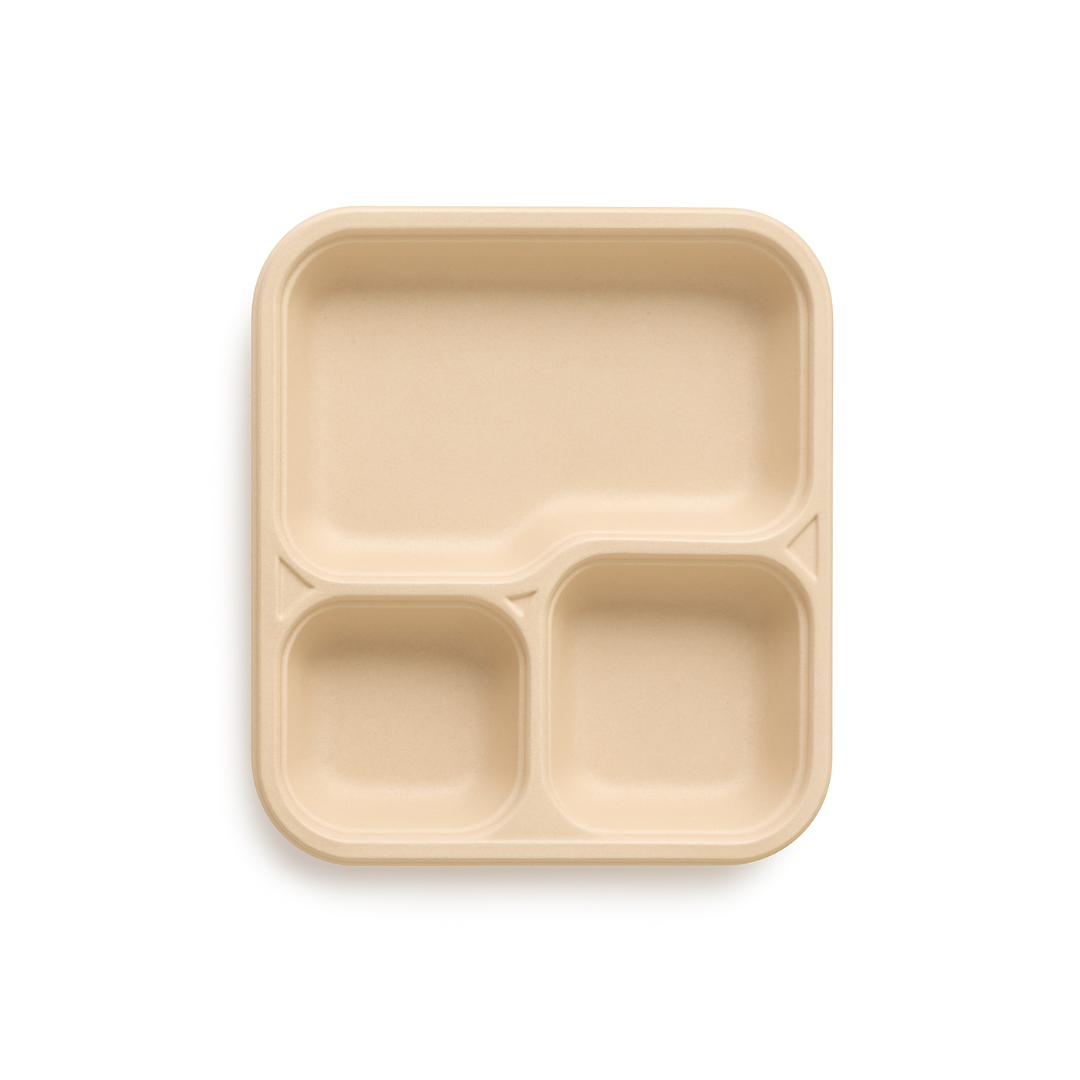 Arrowpack Brown 3 CP Meal Tray – Pack of 500 - Packpe.Com