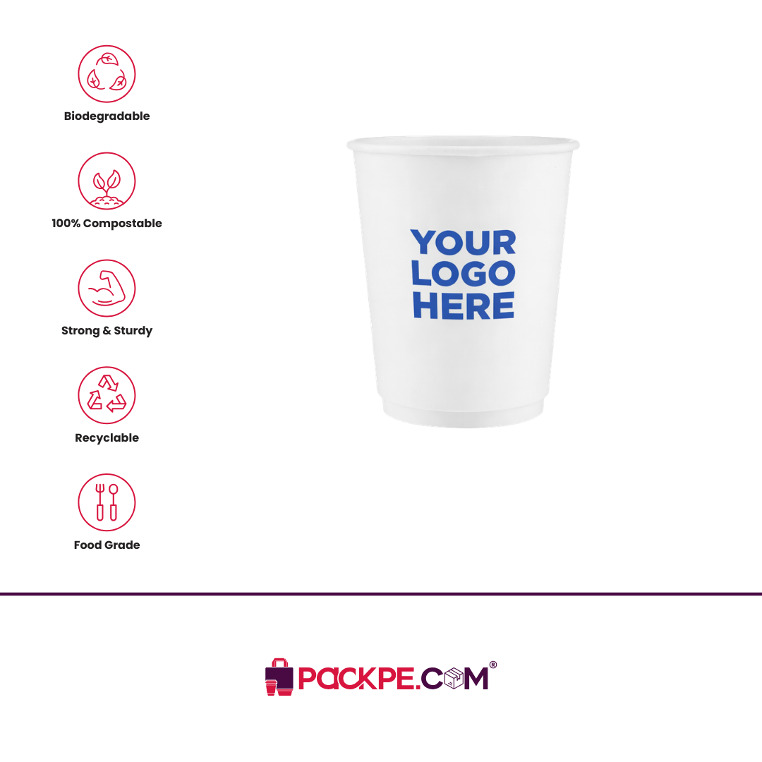 Arrowpack Customised Double Wall Paper Cups 120 ml – Pack of 2000 - Packpe.Com
