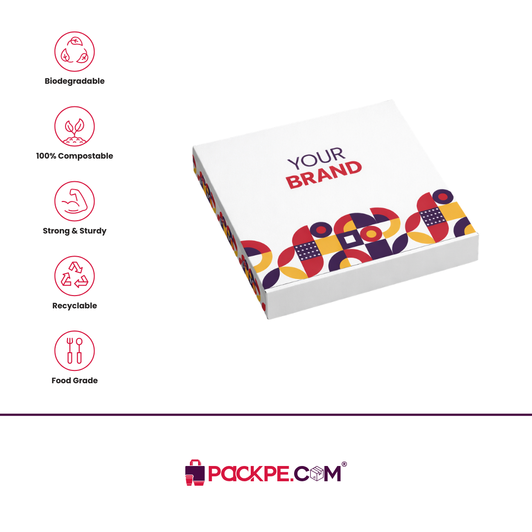 Customised Pizza Box 8 Inch - Pack of 1000 - Packpe.Com