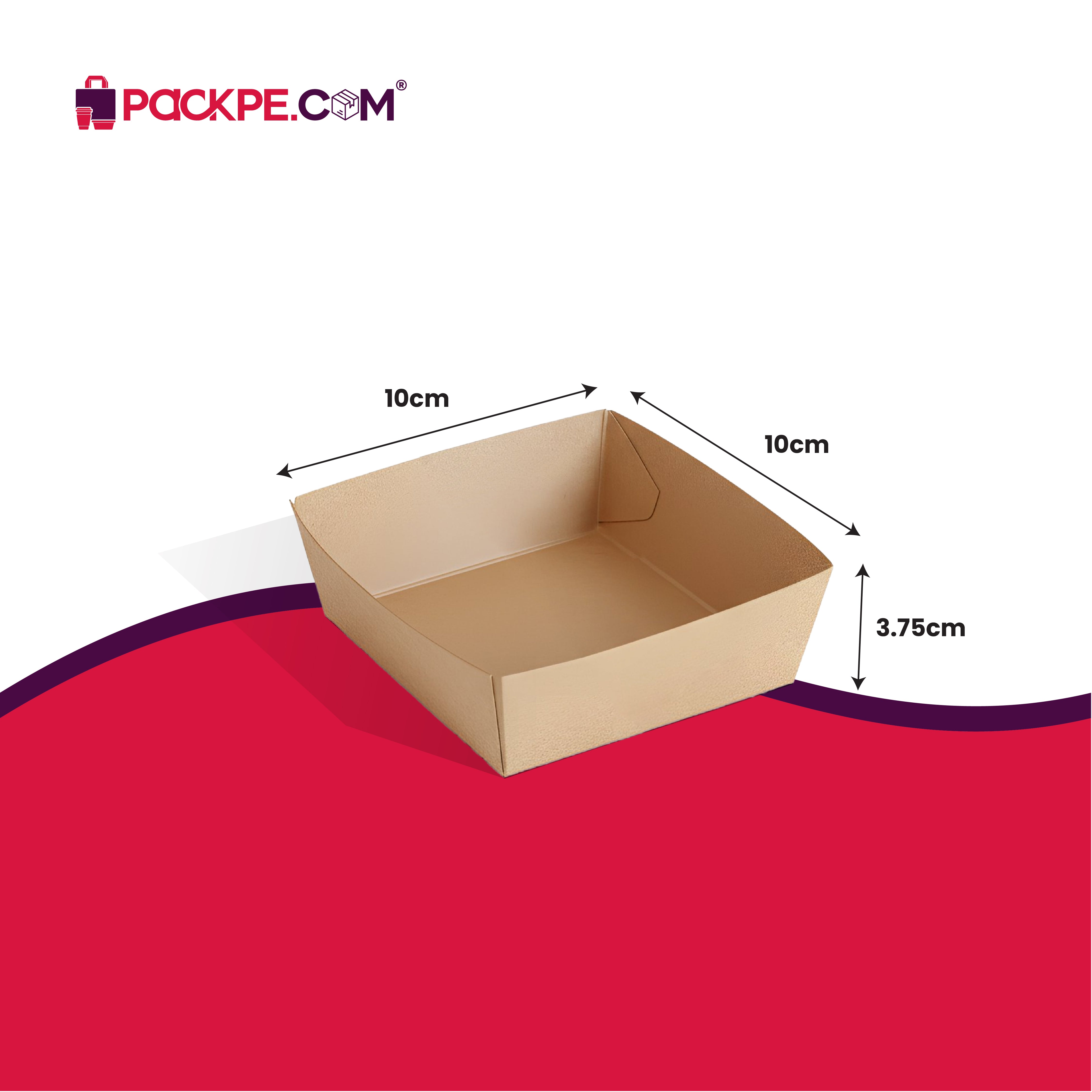 Arrowpack Kraft Brown Boat Tray 4 Inch – Pack of 1200 - Packpe.Com