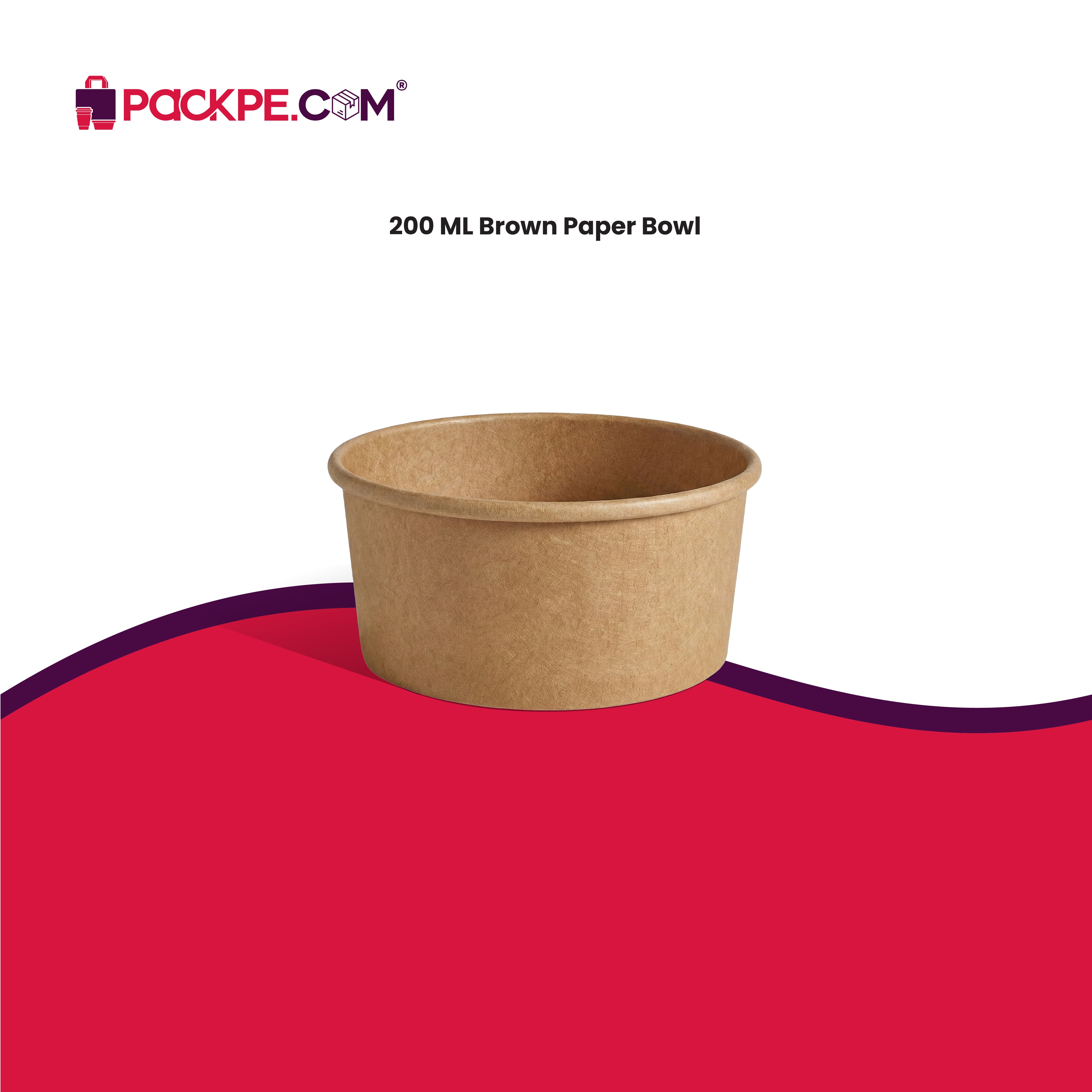 Arrowpack Kraft Paper Container 200 ml – Pack of 1000 - Packpe.Com