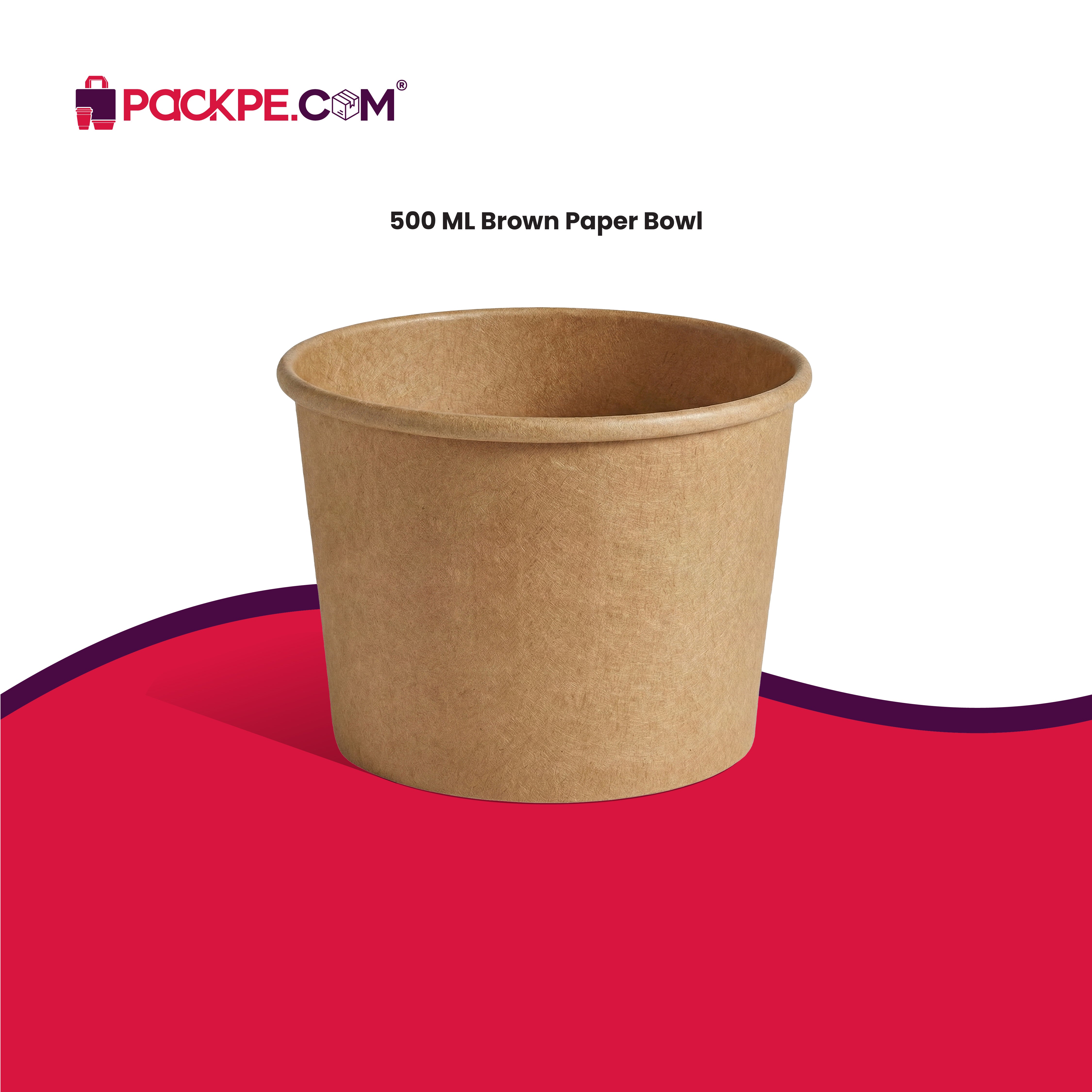 Arrowpack Kraft Paper Container 500 ml – Pack of 1000 - Packpe.Com
