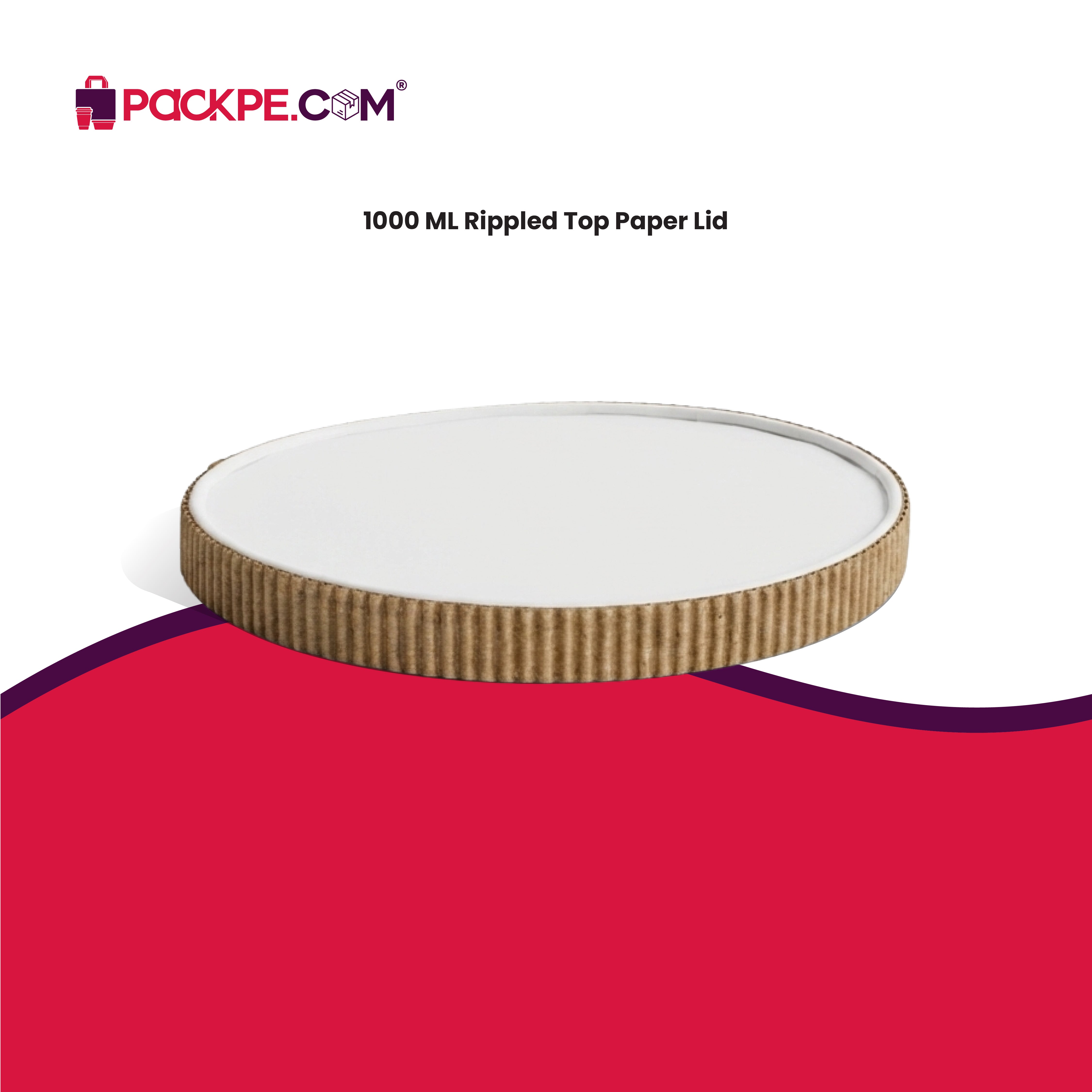 Arrowpack Rippled Top Paper Lid 1000 ml – Pack of 1000 - Packpe.Com