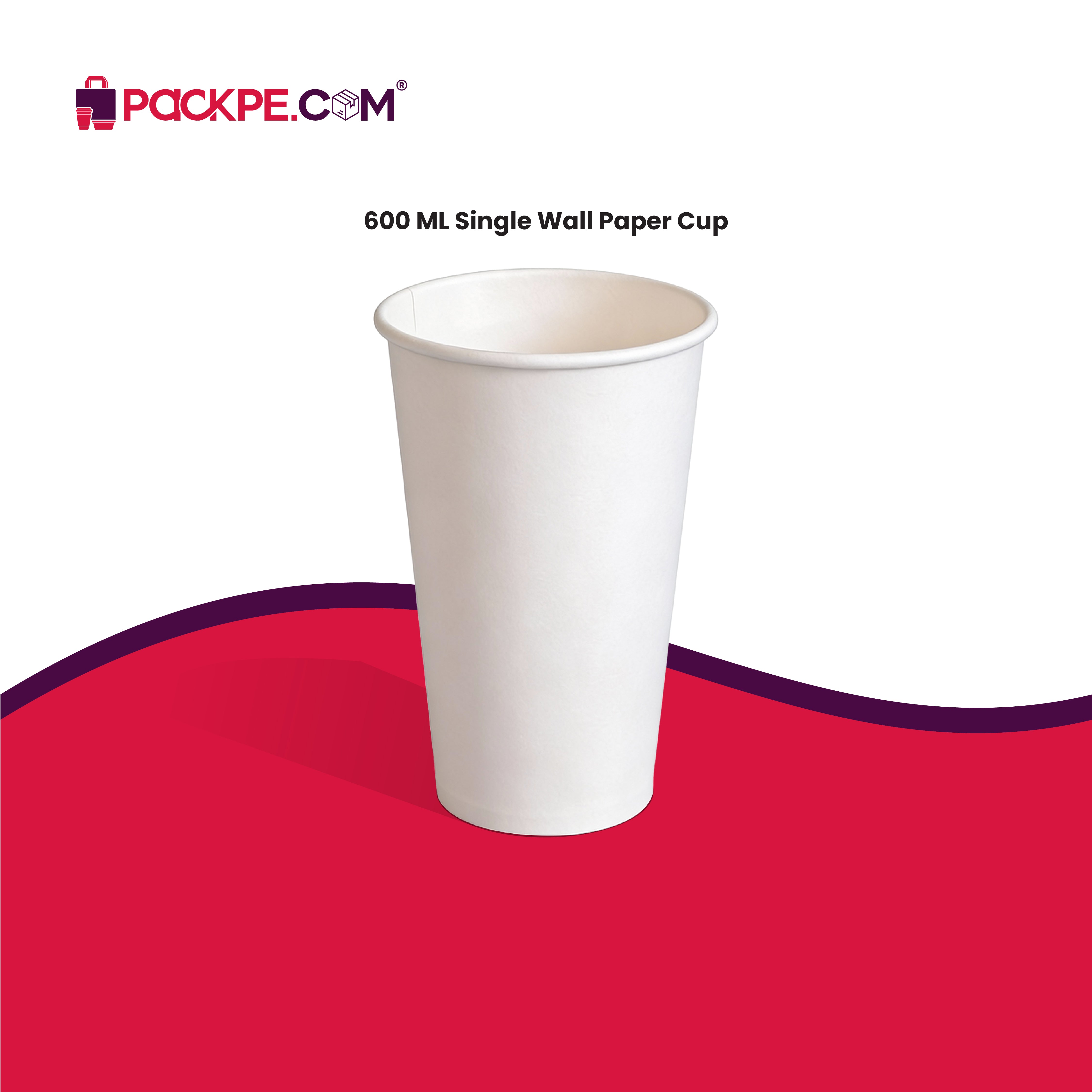 Arrowpack Single Wall Cup 600 ml – Pack of 1000 - Packpe.Com