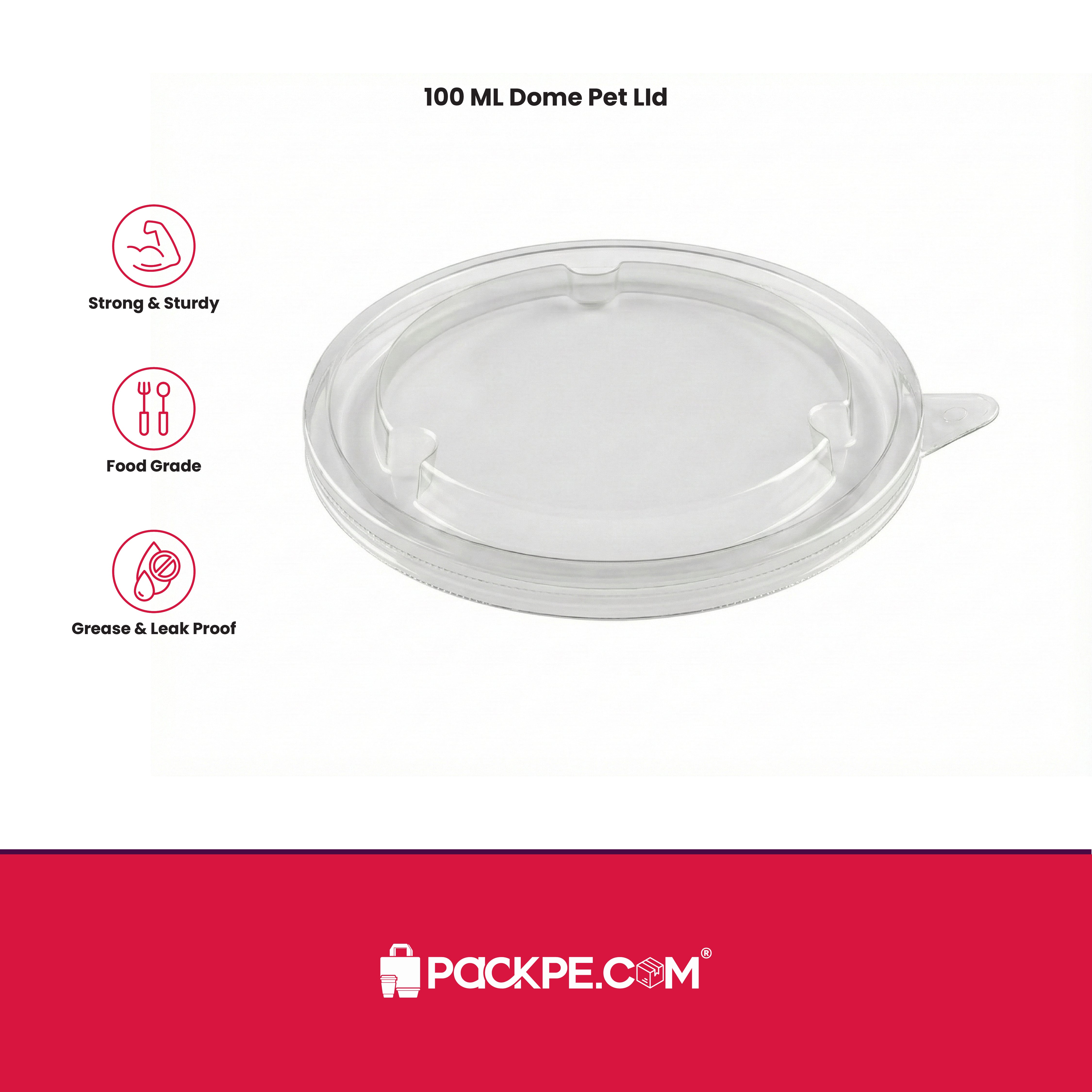 Arrowpack Transparent Lid 500/750/1000 ml – Pack of 1000 - Packpe.Com