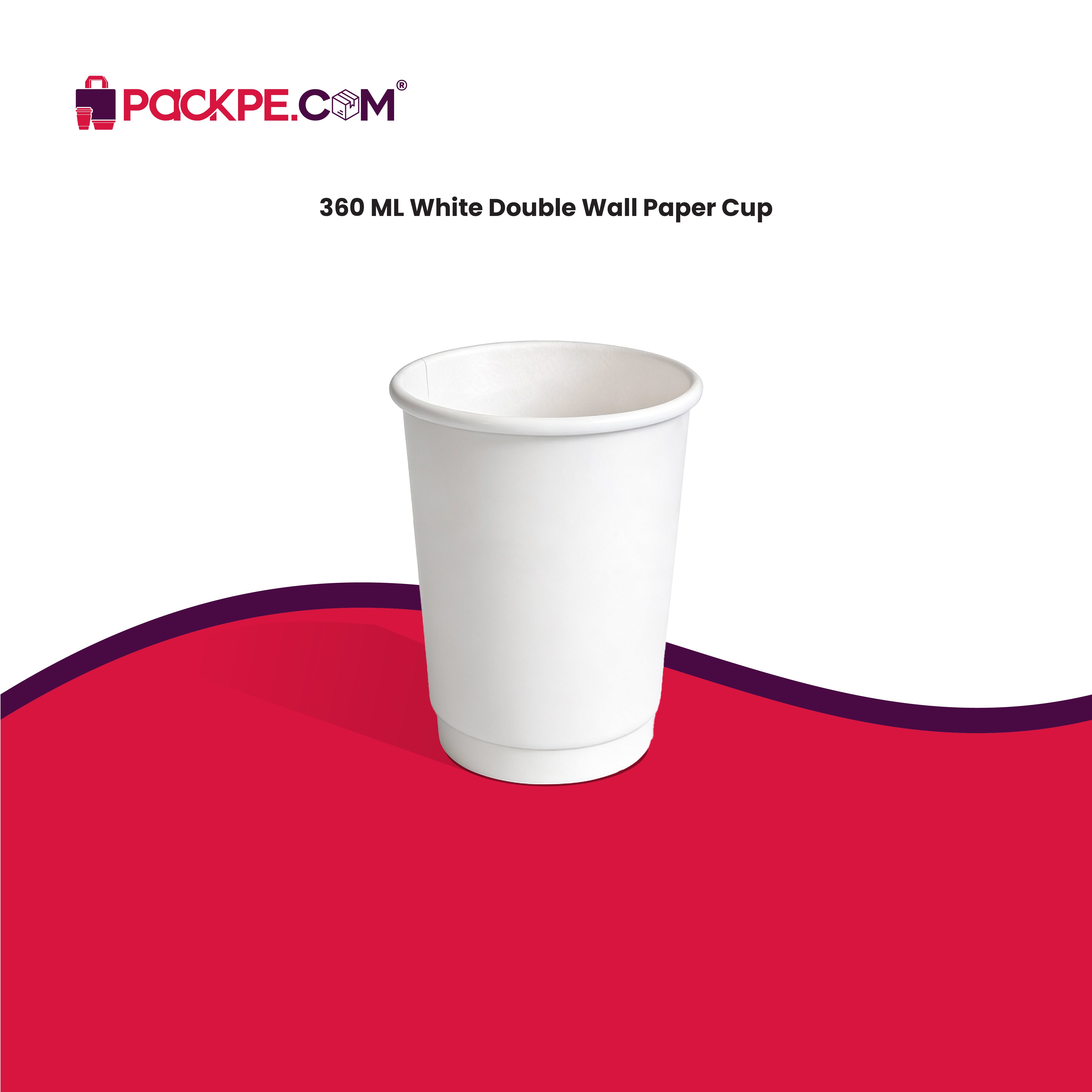 Arrowpack White Double Wall Cups 360 ml – Pack of 1000 - Packpe.Com