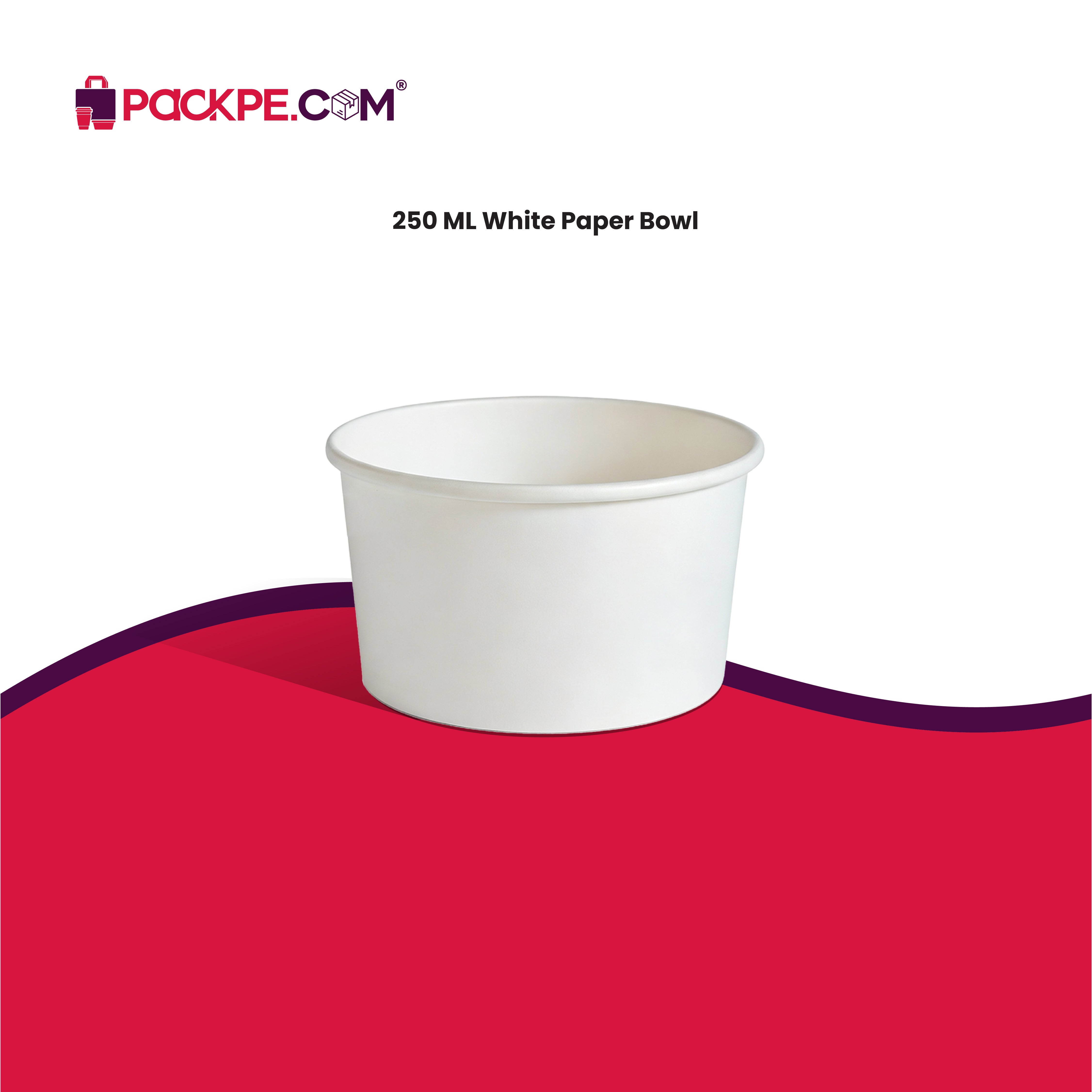Arrowpack White Paper Container 250 ml – Pack of 1000 - Packpe.Com