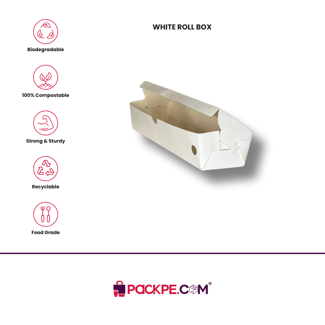 Arrowpack White Roll Box – Pack of 4000 - Packpe.Com