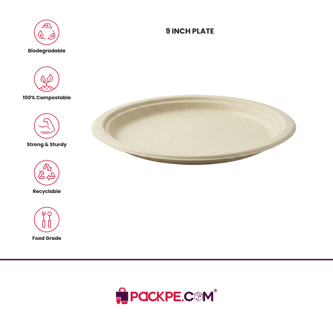 Chuk 9 Inch Plate – Pack of 500 - Packpe.Com