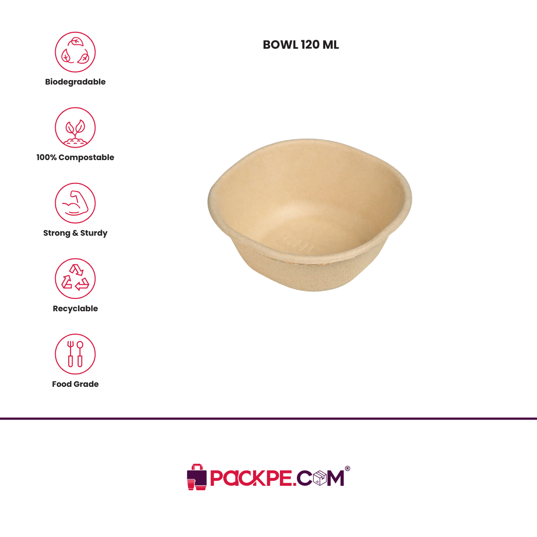 Bowl 120 ml - Pack of 1000 - Packpe.Com