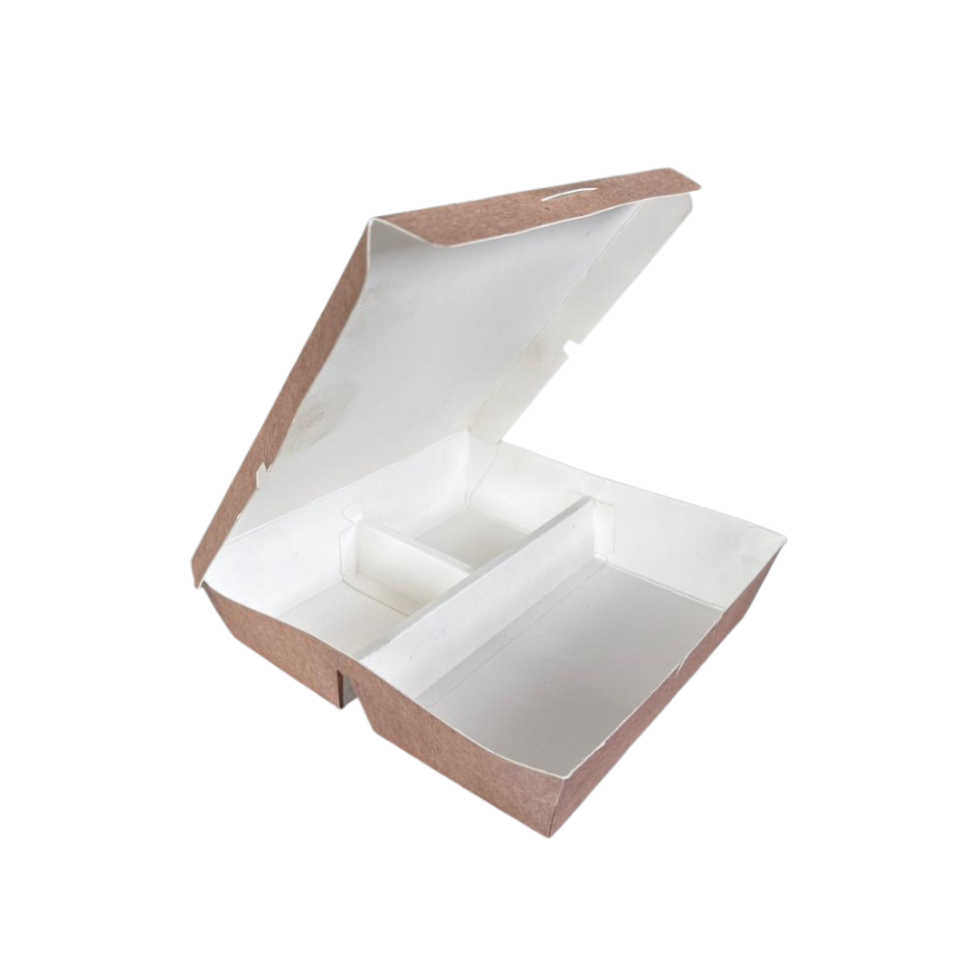 Detpak 3 CP Paper Meal Box – Pack of 500 - Packpe.Com